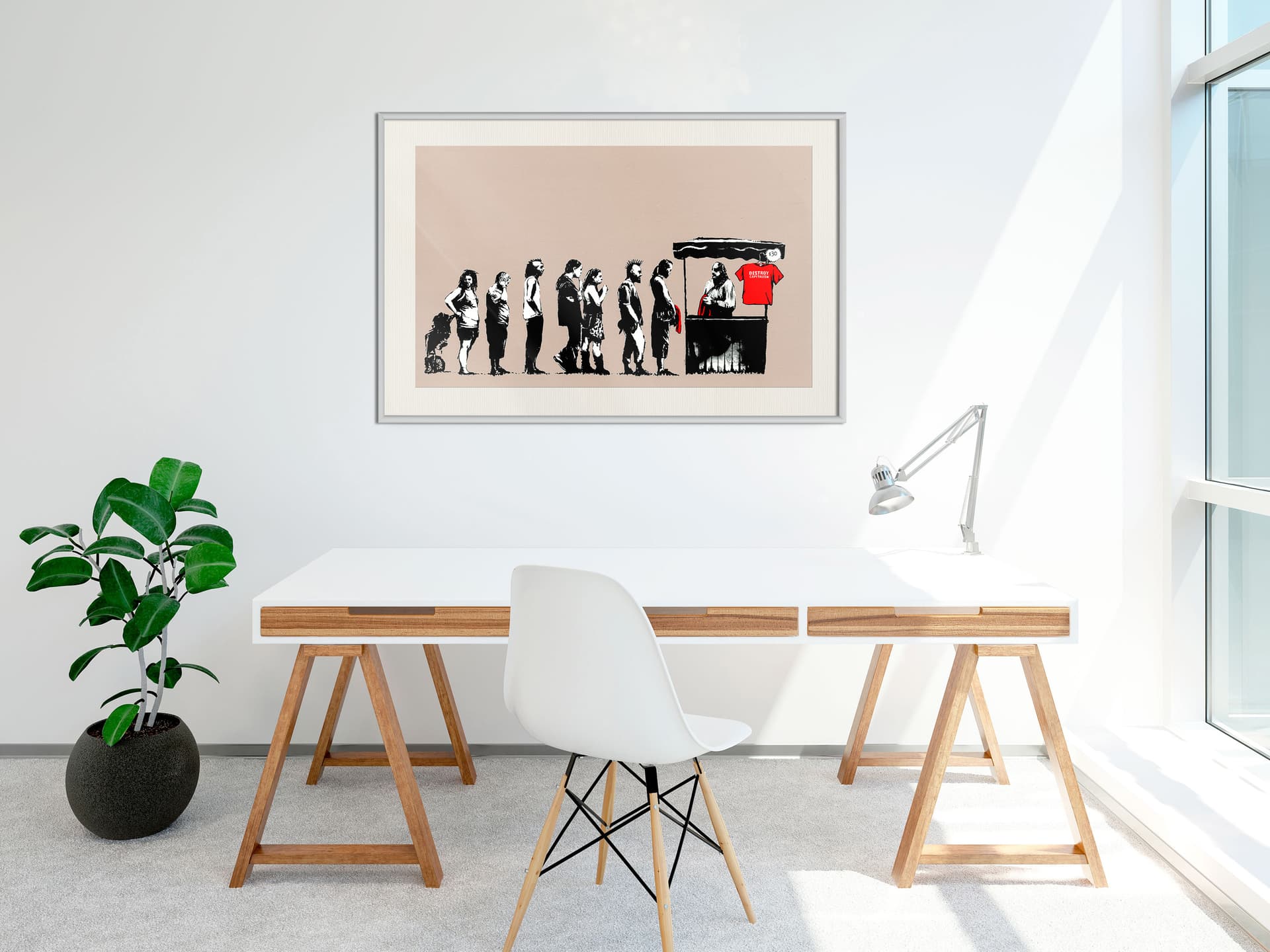 

Plakat - Banksy: Festival (rozmiar 45x30, wykończenie Rama biała z passe-partout)