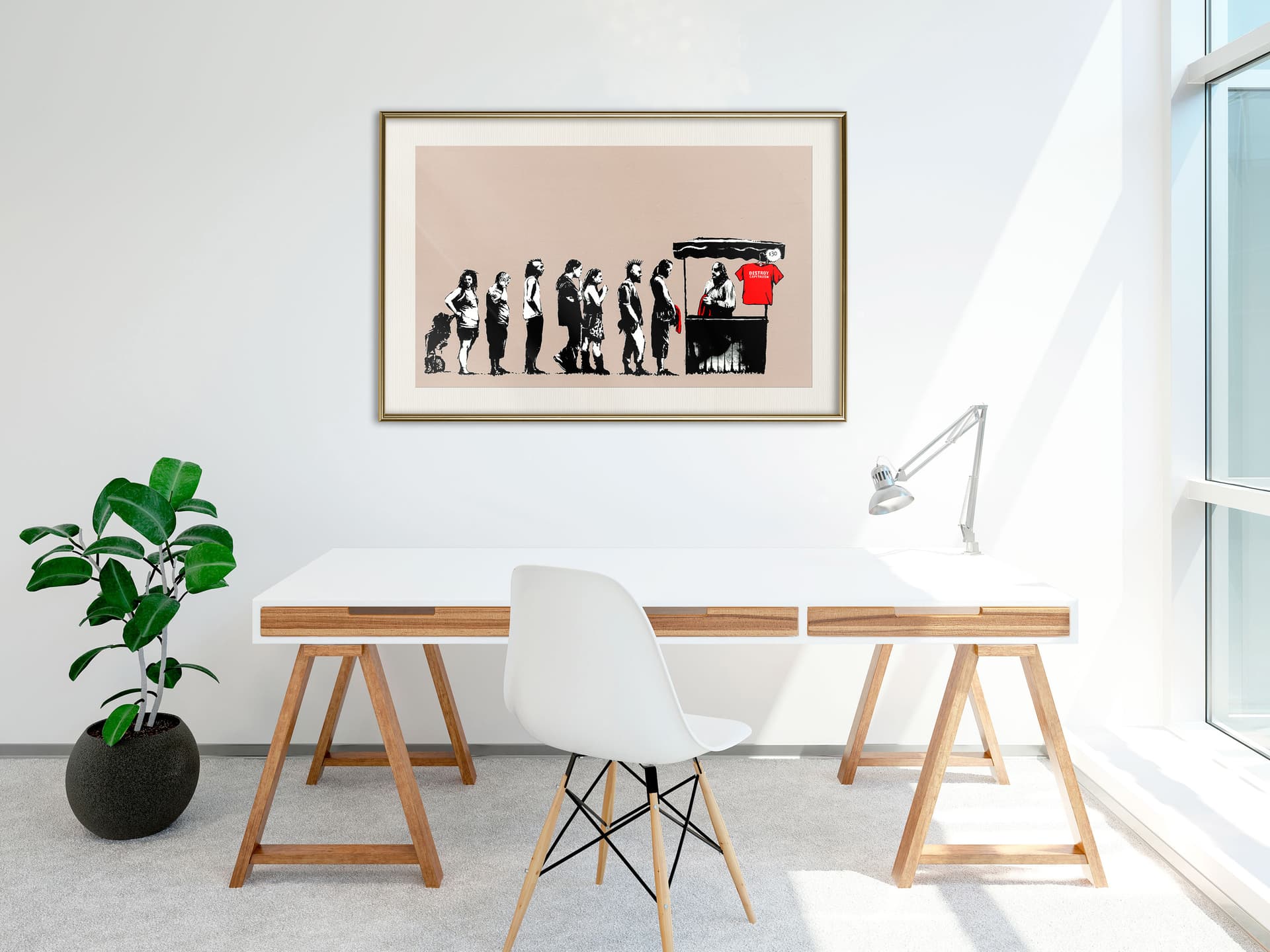 

Plakat - Banksy: Festival (rozmiar 30x20, wykończenie Rama złota z passe-partout)