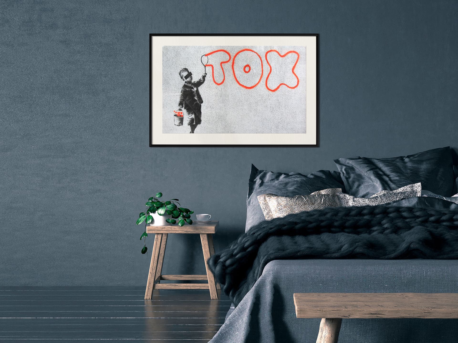 

Plakat - Banksy: Tox (rozmiar 60x40, wykończenie Rama czarna z passe-partout)