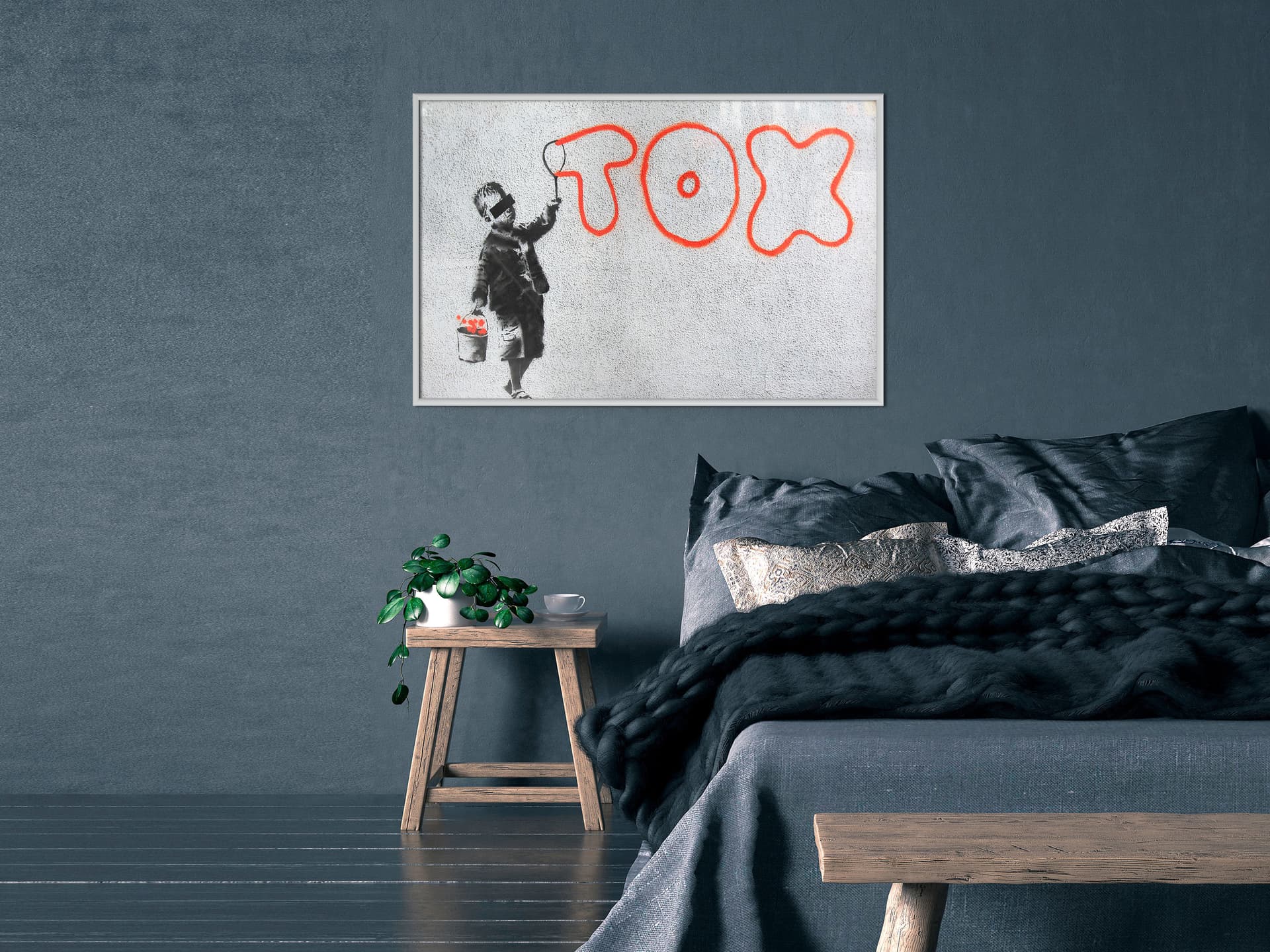 

Plakat - Banksy: Tox (rozmiar 90x60, wykończenie Rama biała)