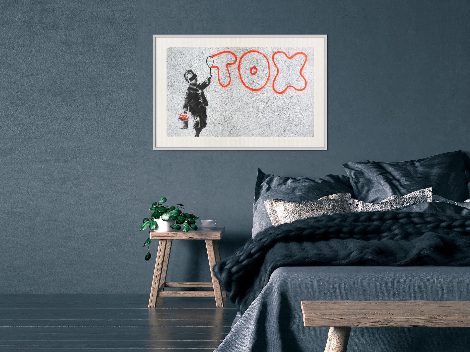 

Plakat - Banksy: Tox (rozmiar 60x40, wykończenie Rama biała z passe-partout)