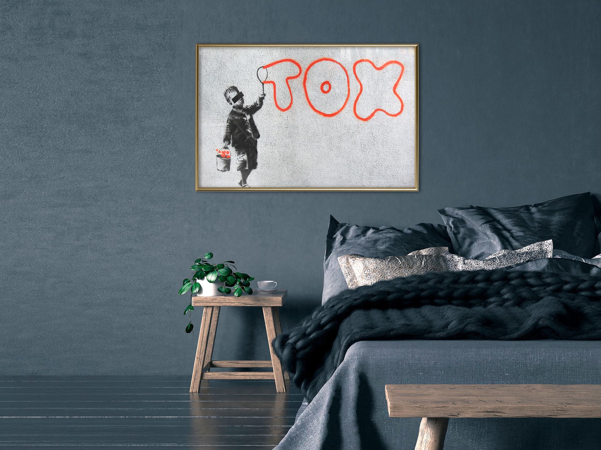 

Plakat - Banksy: Tox (rozmiar 60x40, wykończenie Rama złota)