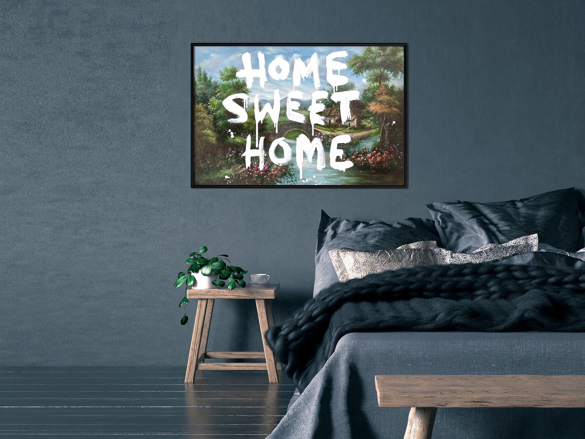

Plakat - W domu najlepiej (rozmiar 45x30, wykończenie Rama czarna)