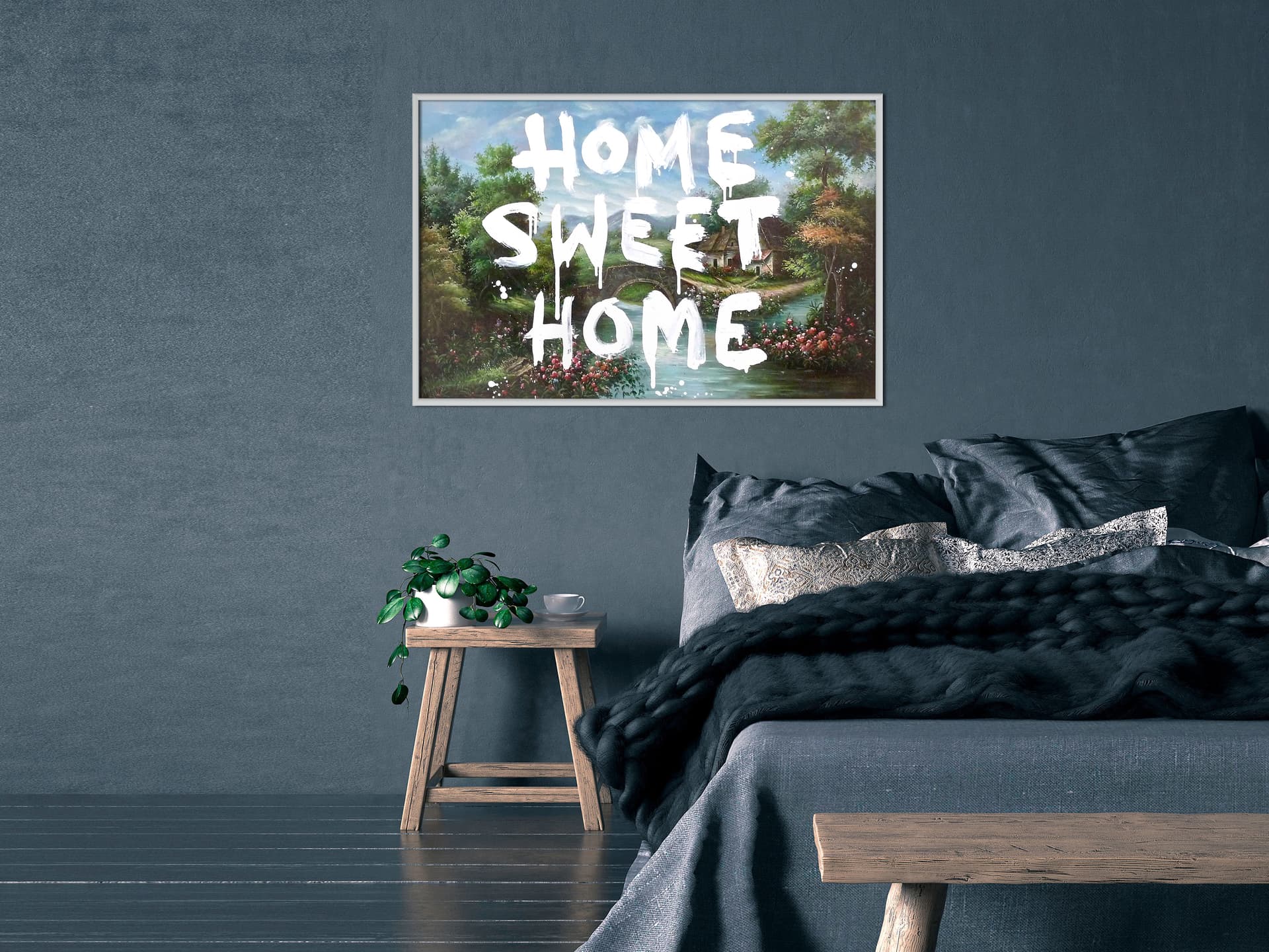 

Plakat - W domu najlepiej (rozmiar 90x60, wykończenie Rama biała)
