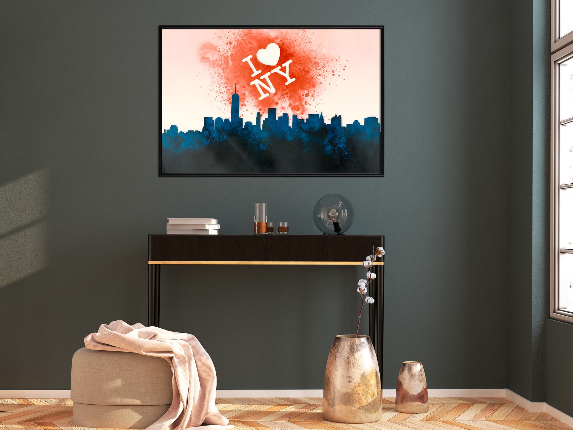 

Plakat - Napis nad miastem (rozmiar 90x60, wykończenie Rama czarna)