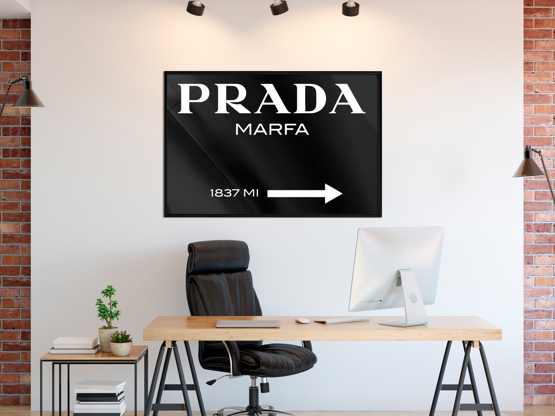 

Plakat - Prada (czarny) (rozmiar 60x40, wykończenie Rama czarna)