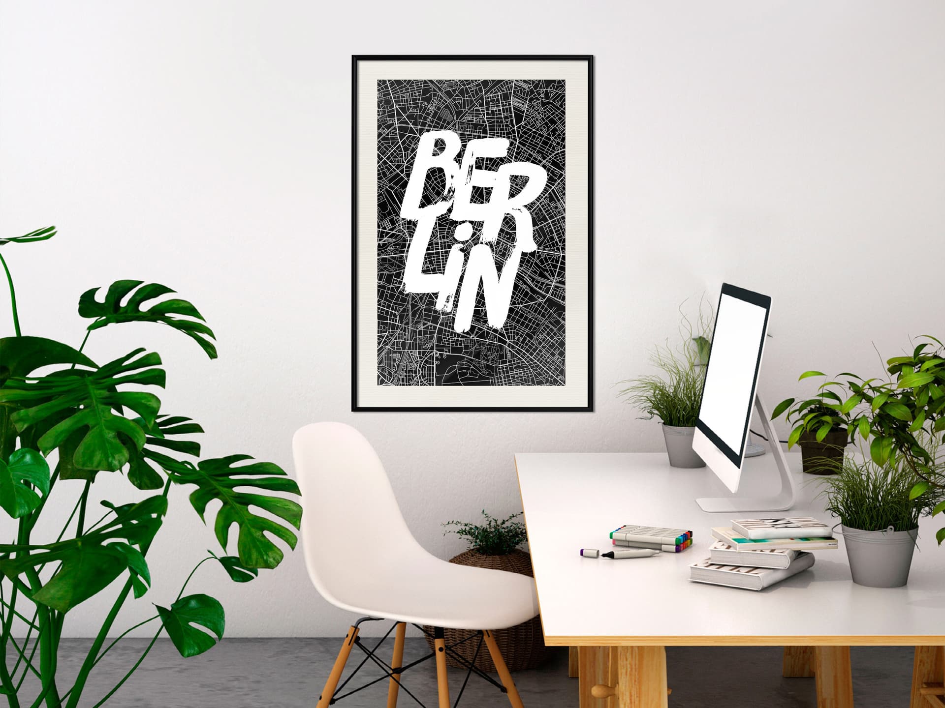 

Plakat - Berlin (rozmiar 20x30, wykończenie Rama czarna z passe-partout)