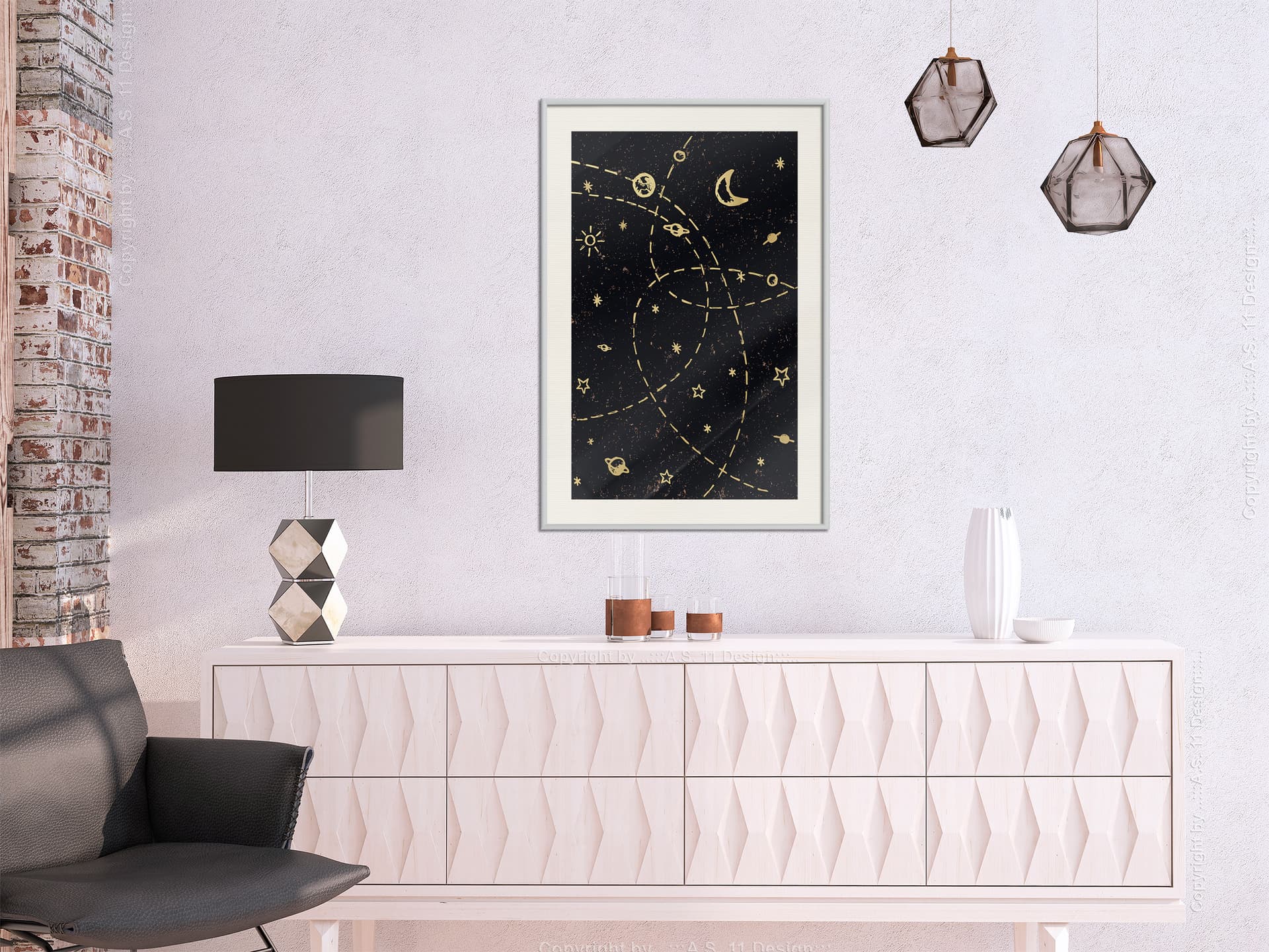 

Plakat - Orbity (rozmiar 30x45, wykończenie Rama biała z passe-partout)