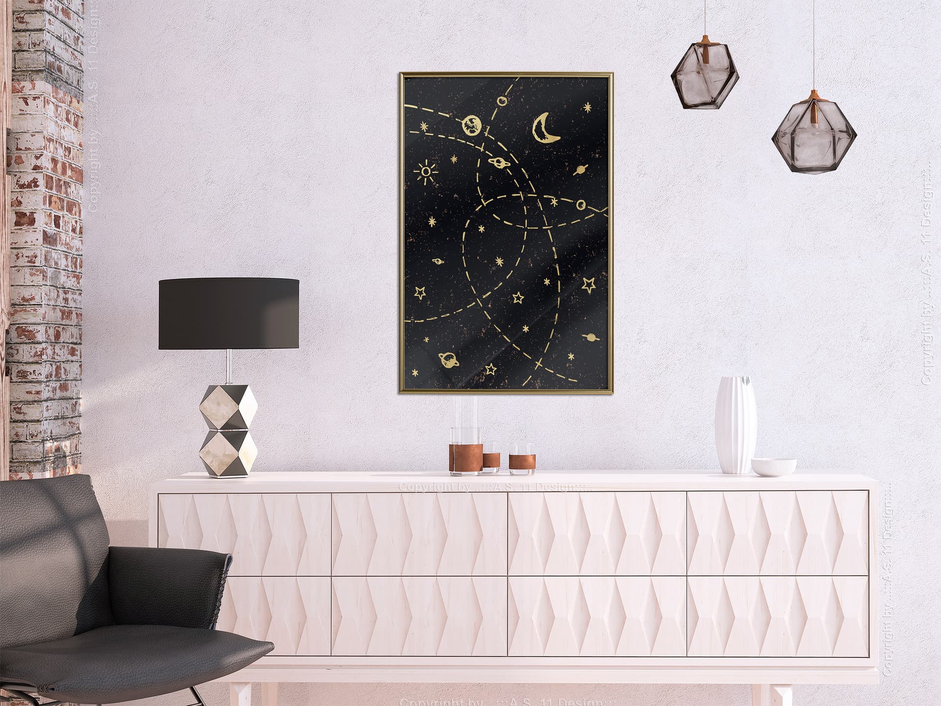 

Plakat - Orbity (rozmiar 40x60, wykończenie Rama złota)