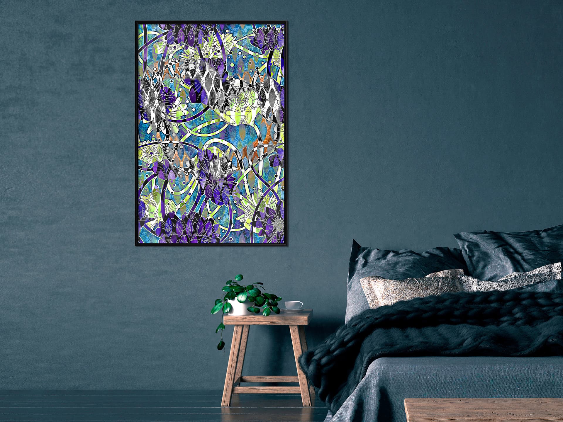 

Plakat - Nowoczesna arabeska (rozmiar 40x60, wykończenie Rama czarna)