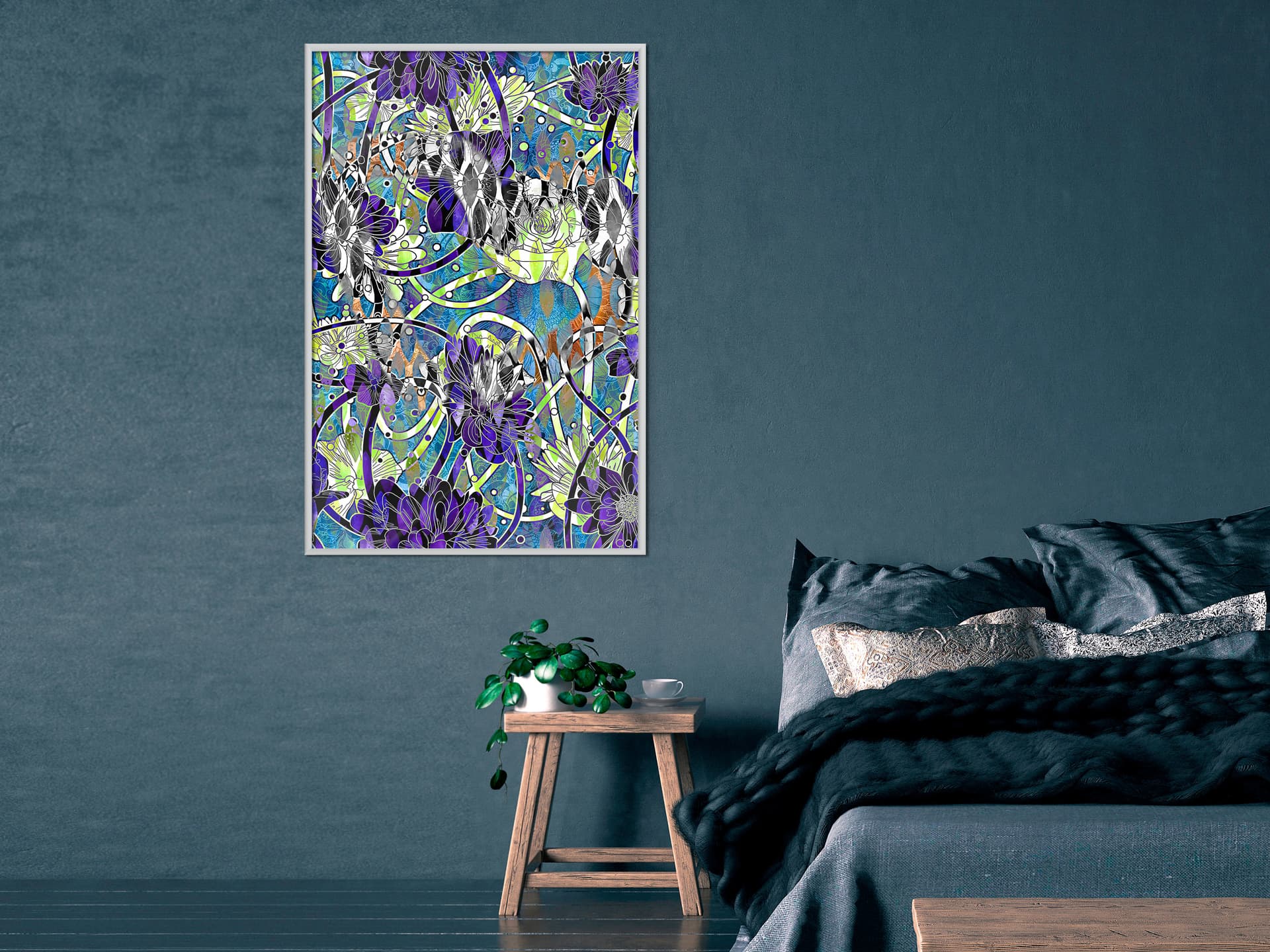 

Plakat - Nowoczesna arabeska (rozmiar 30x45, wykończenie Rama biała)