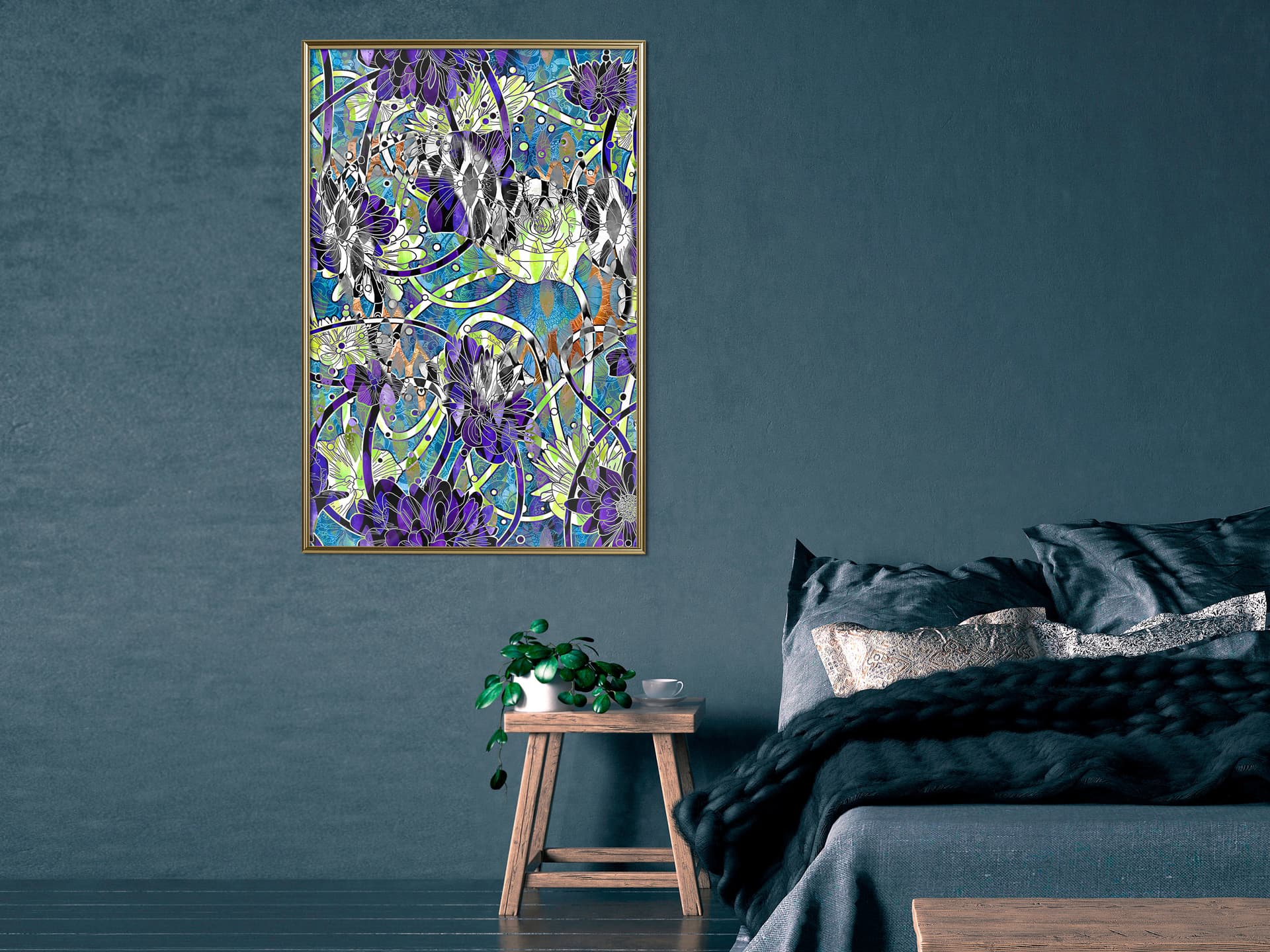 

Plakat - Nowoczesna arabeska (rozmiar 20x30, wykończenie Rama złota)