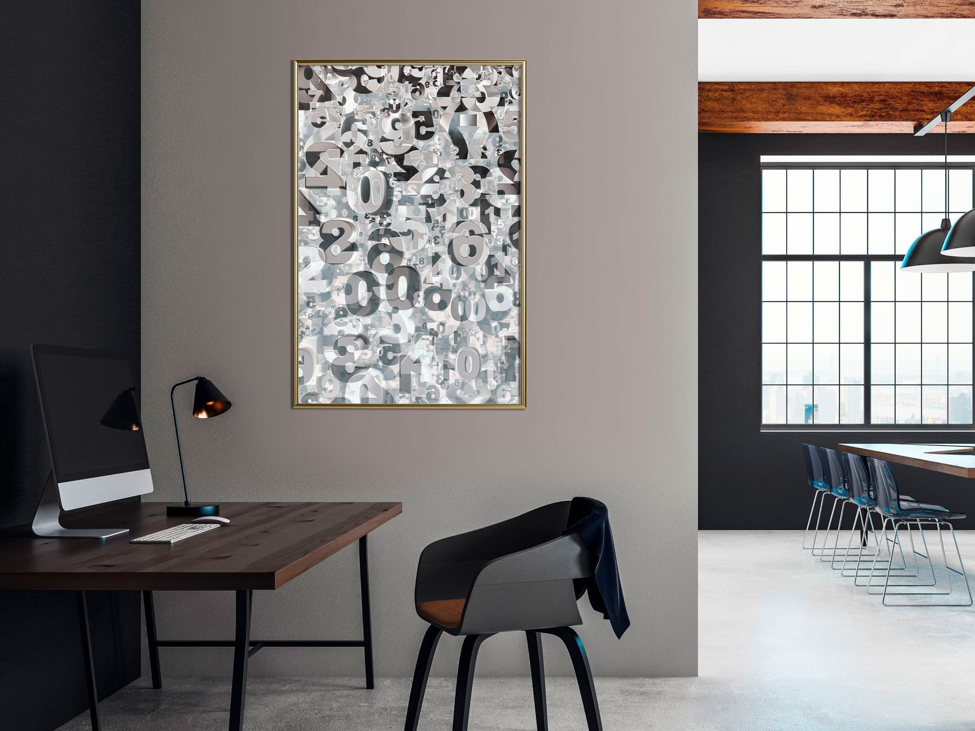 

Plakat - Cyfry (rozmiar 20x30, wykończenie Rama złota)