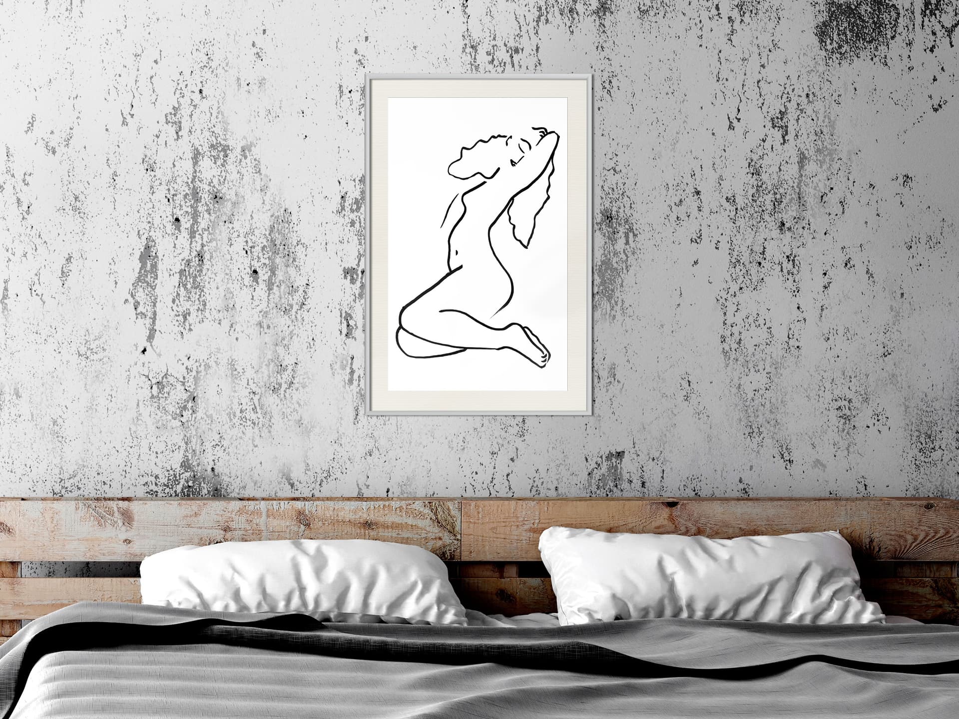 

Plakat - Zalotna poza (rozmiar 20x30, wykończenie Rama biała z passe-partout)