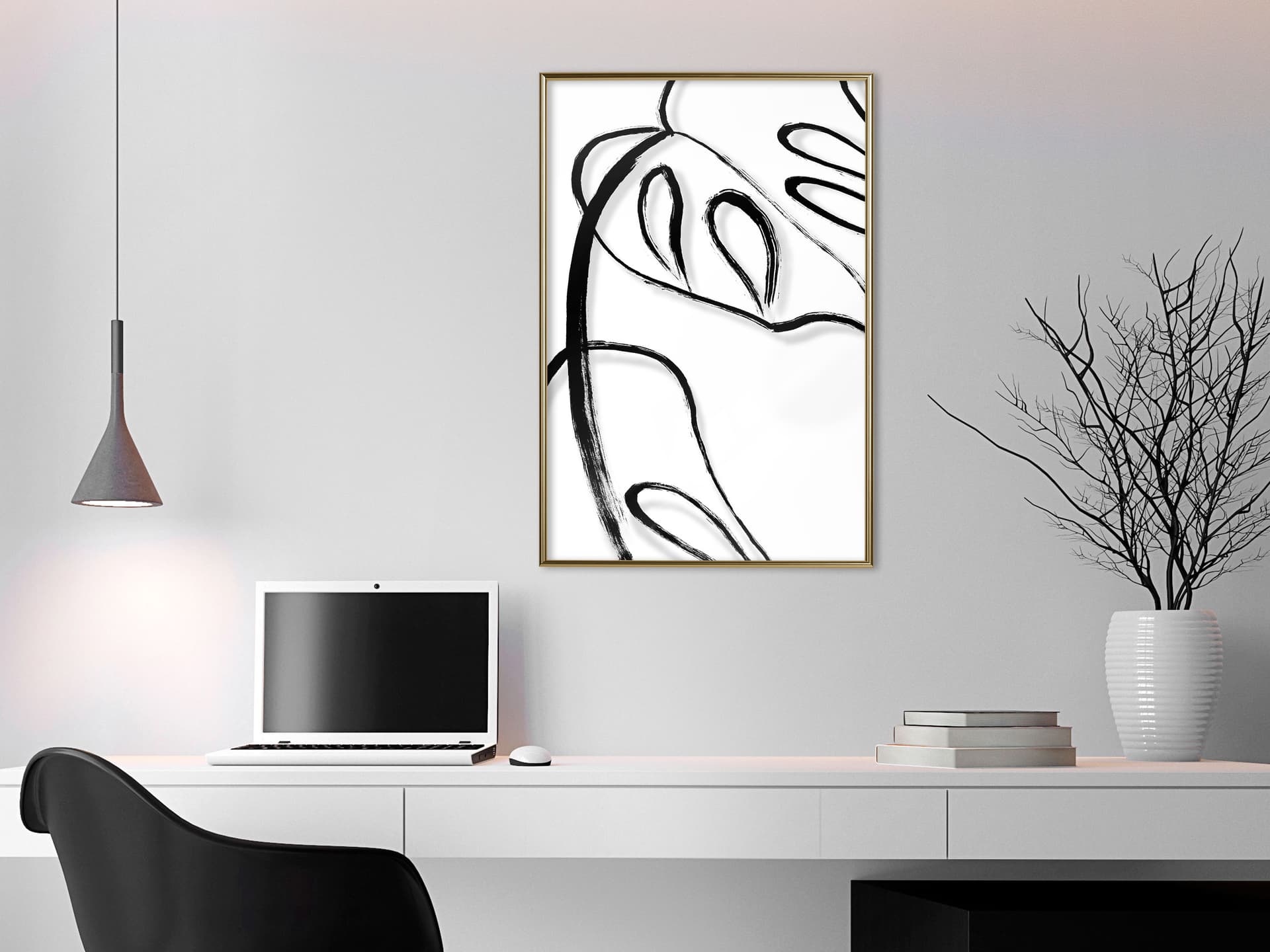 

Plakat - Namalowany liść monstery (rozmiar 40x60, wykończenie Rama złota)