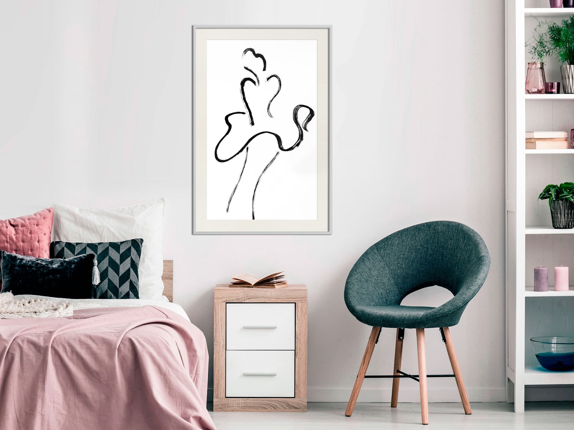 

Plakat - Kontur Marilyn (rozmiar 40x60, wykończenie Rama biała z passe-partout)