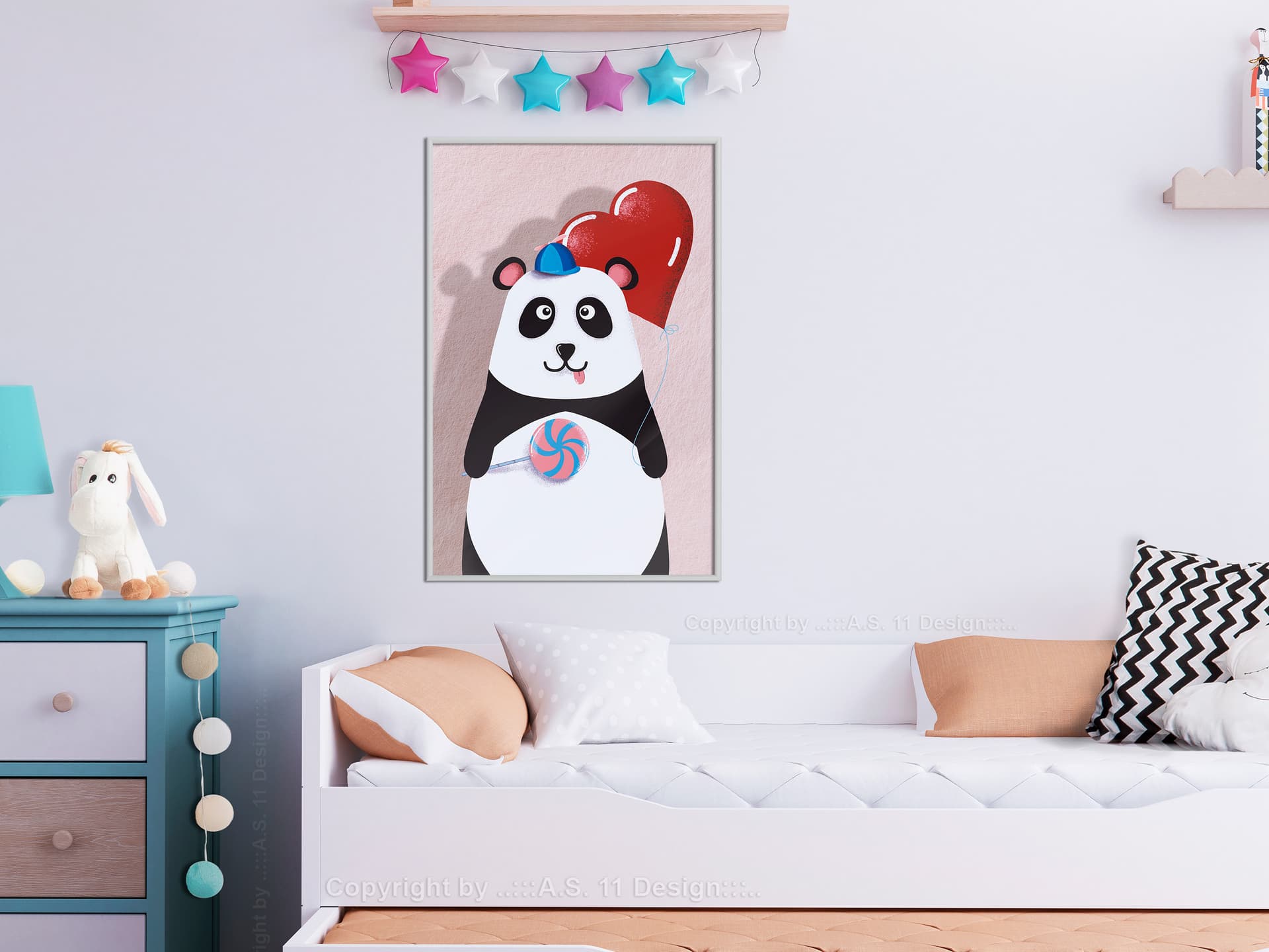 

Plakat - Szczęśliwa panda (rozmiar 30x45, wykończenie Rama biała)