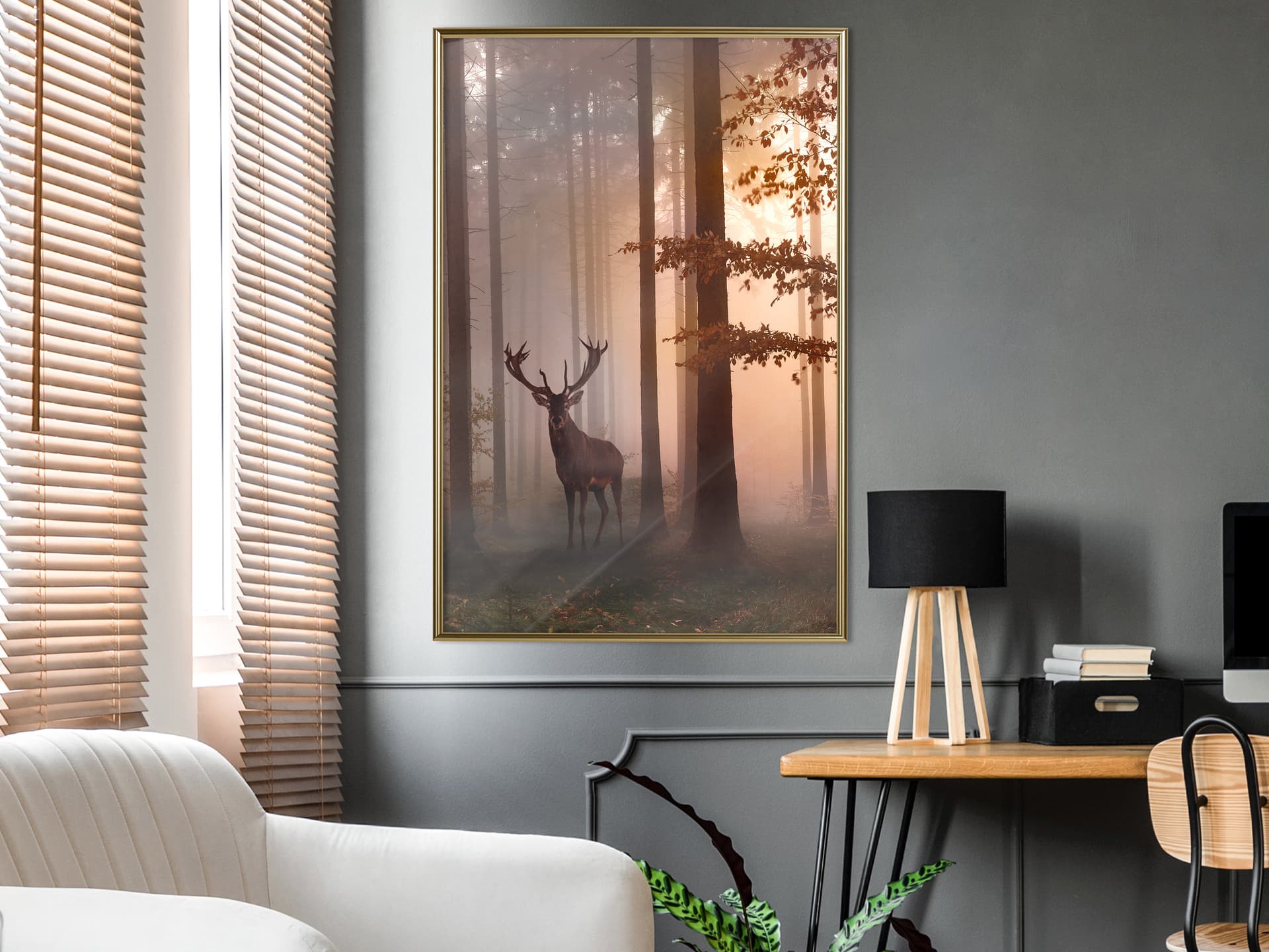 

Plakat - Leśne zacisze (rozmiar 30x45, wykończenie Rama złota)