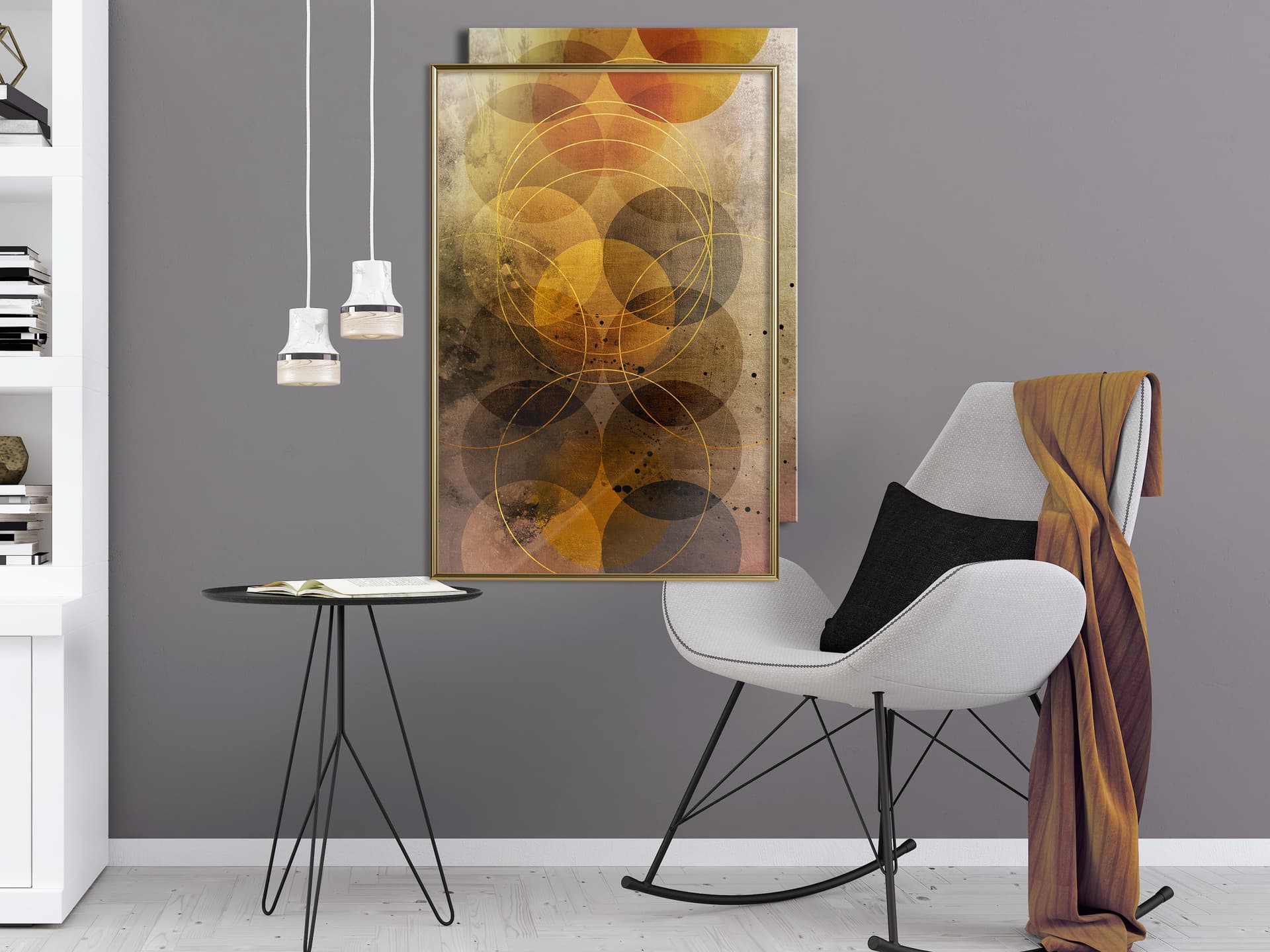 

Plakat - Złote okręgi (rozmiar 40x60, wykończenie Rama złota)