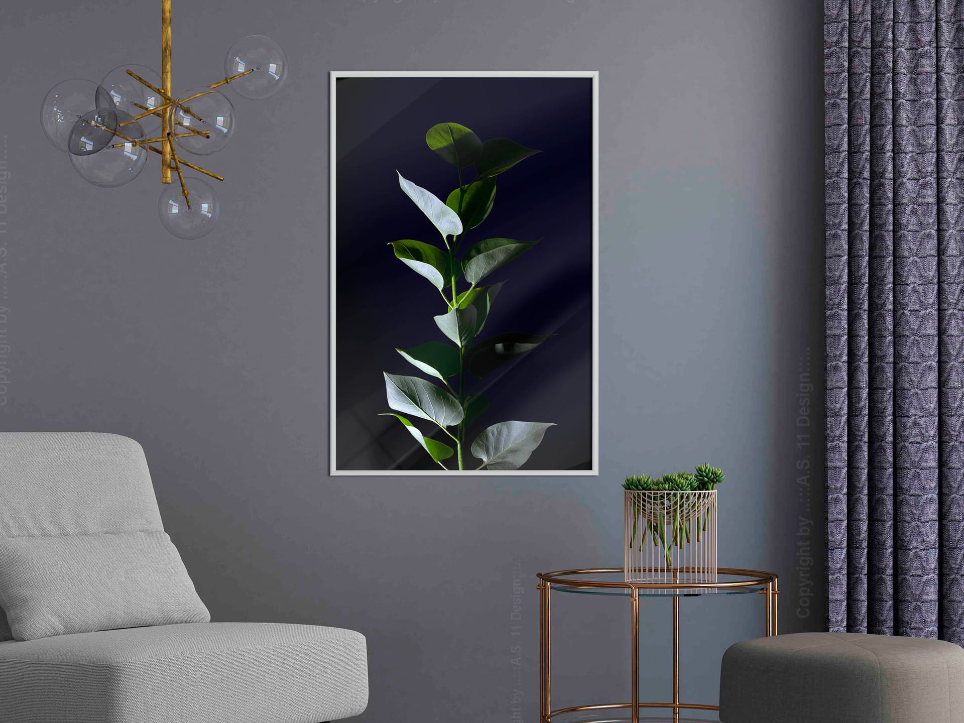 

Plakat - Roślinna elegancja (rozmiar 30x45, wykończenie Rama biała)