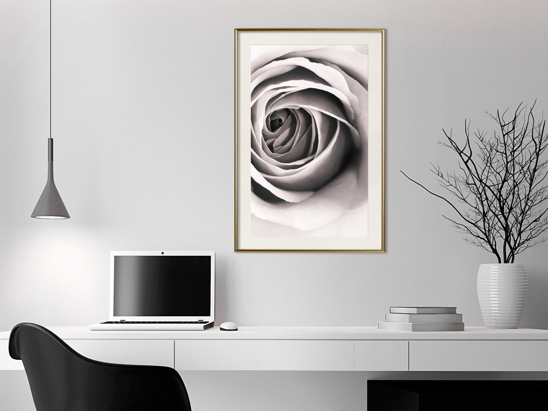

Plakat - Struktura płatków (rozmiar 20x30, wykończenie Rama złota z passe-partout)