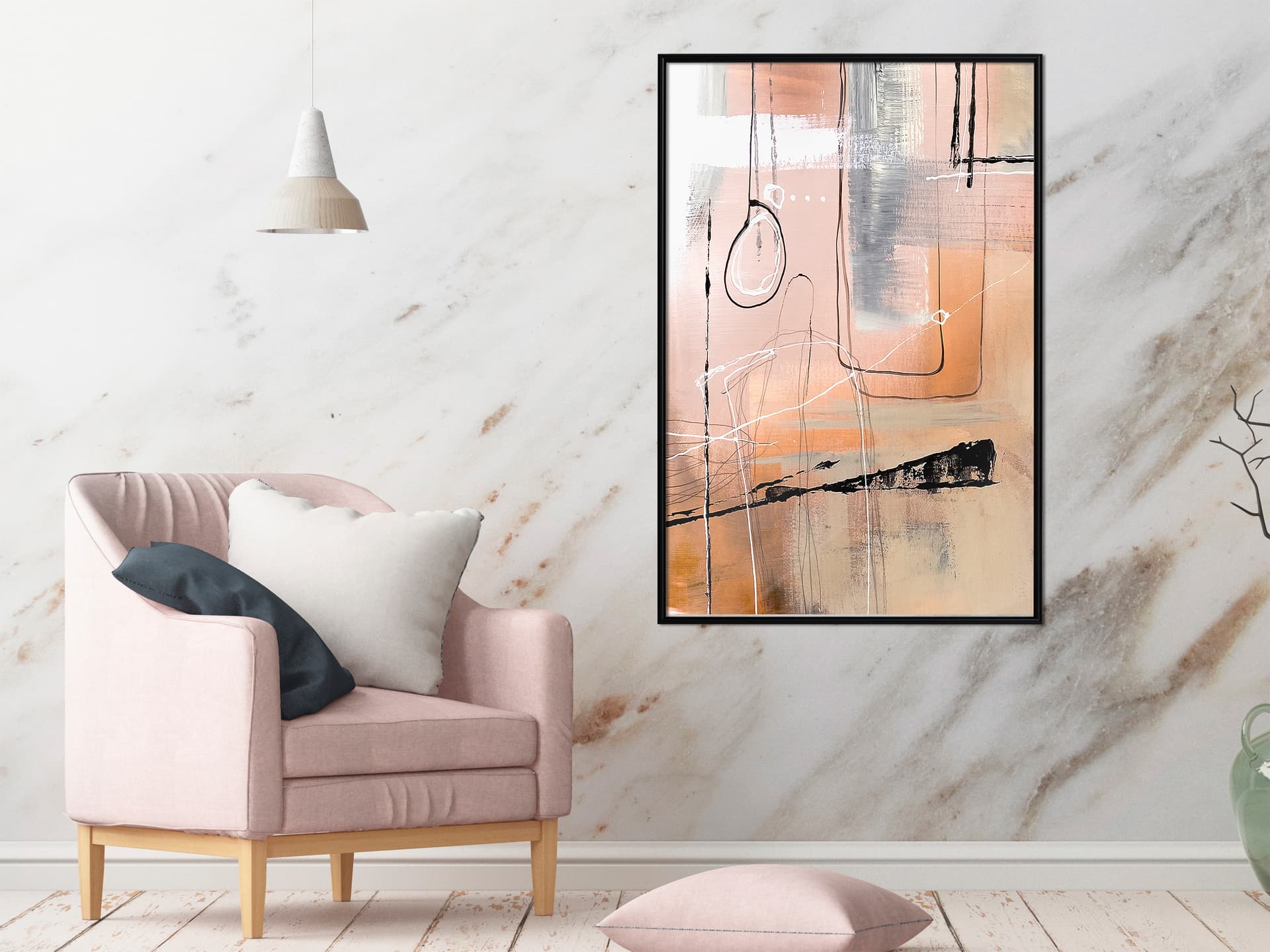 

Plakat - Pastelowa abstrakcja (rozmiar 30x45, wykończenie Rama czarna)