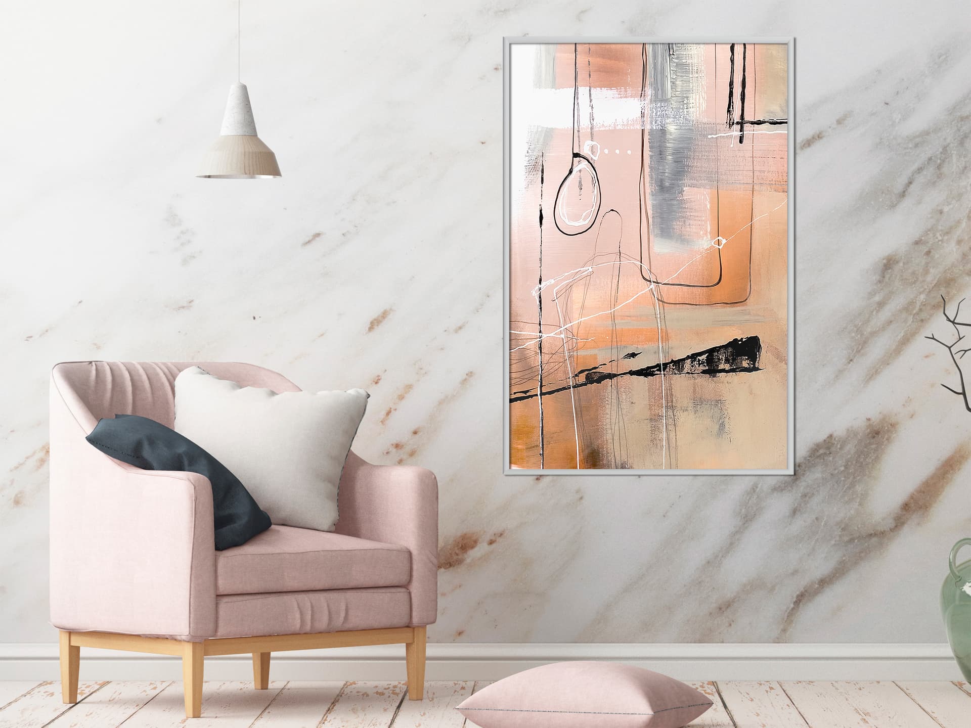 

Plakat - Pastelowa abstrakcja (rozmiar 20x30, wykończenie Rama biała)
