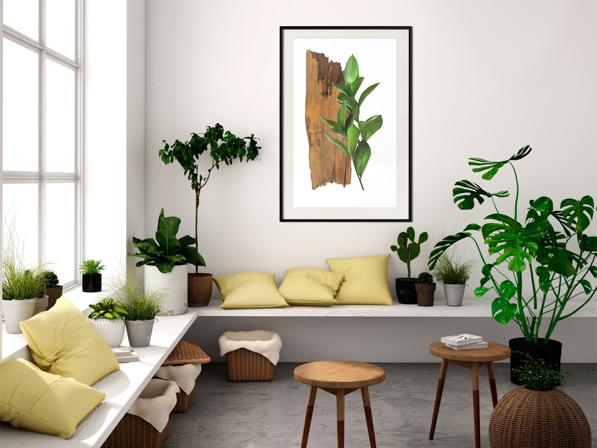 

Plakat - Leśny bukiet (rozmiar 30x45, wykończenie Rama czarna z passe-partout)