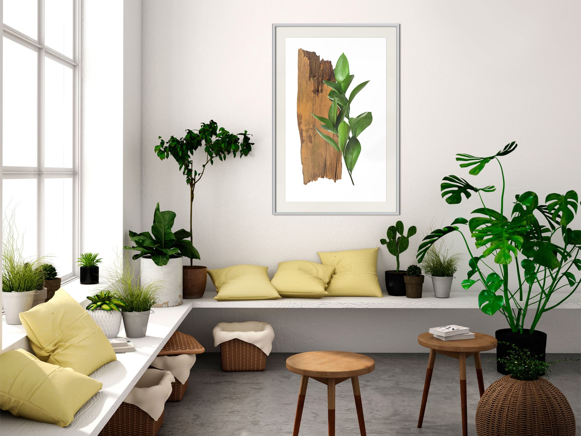 

Plakat - Leśny bukiet (rozmiar 30x45, wykończenie Rama biała z passe-partout)