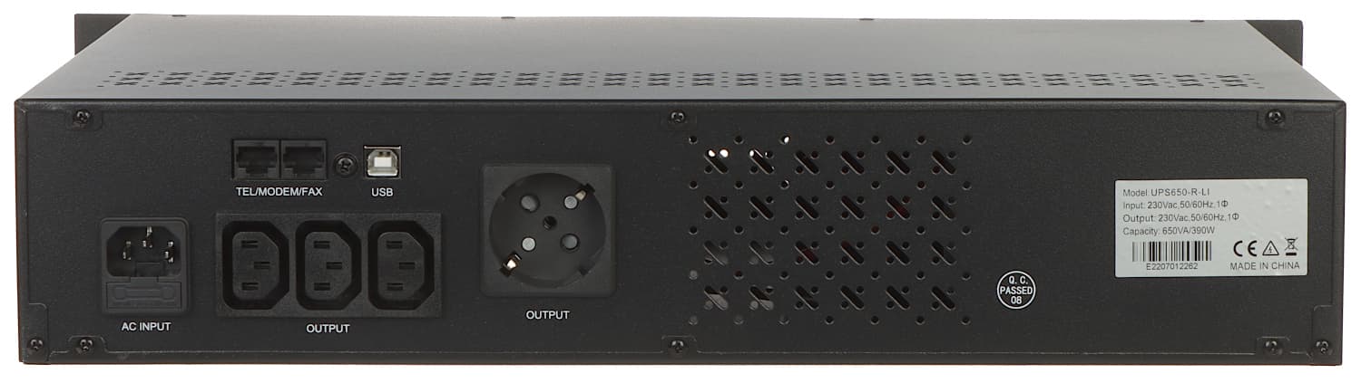 

ZASILACZ UPS AT-UPS650R-RACK 650 VA EAST