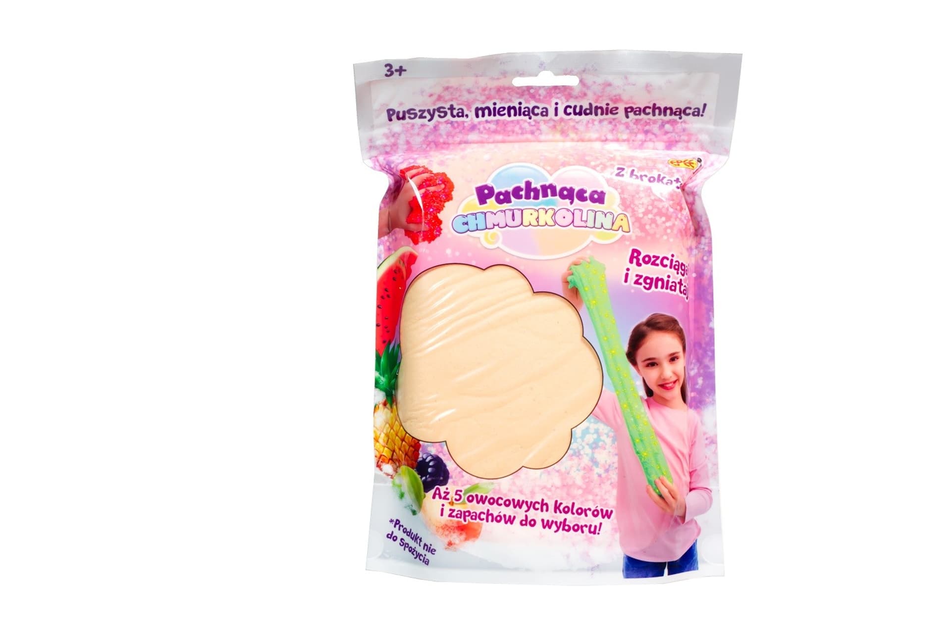 

Masa plastyczna Chmurkolina pachnąca Big Pack pomarańczowa brokat