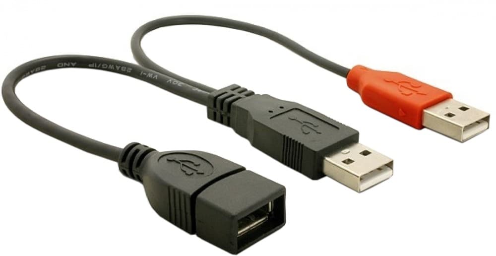 

Przedłużacz USB-A (F) - USB-A (M) - USB-A (M)