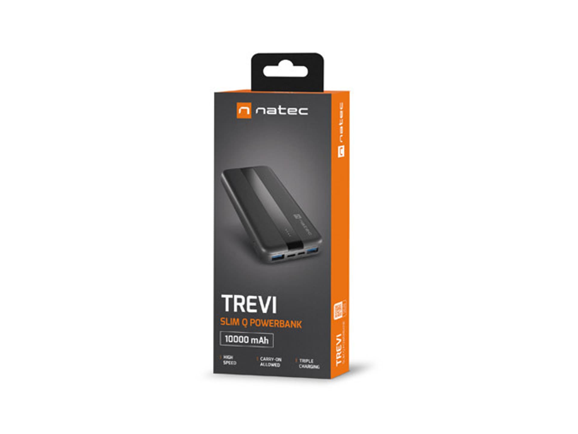 

NATEC POWERBANK TREVI SLIM Q 10000MAH 2X USB QC3 + 1X PD NPB-1923