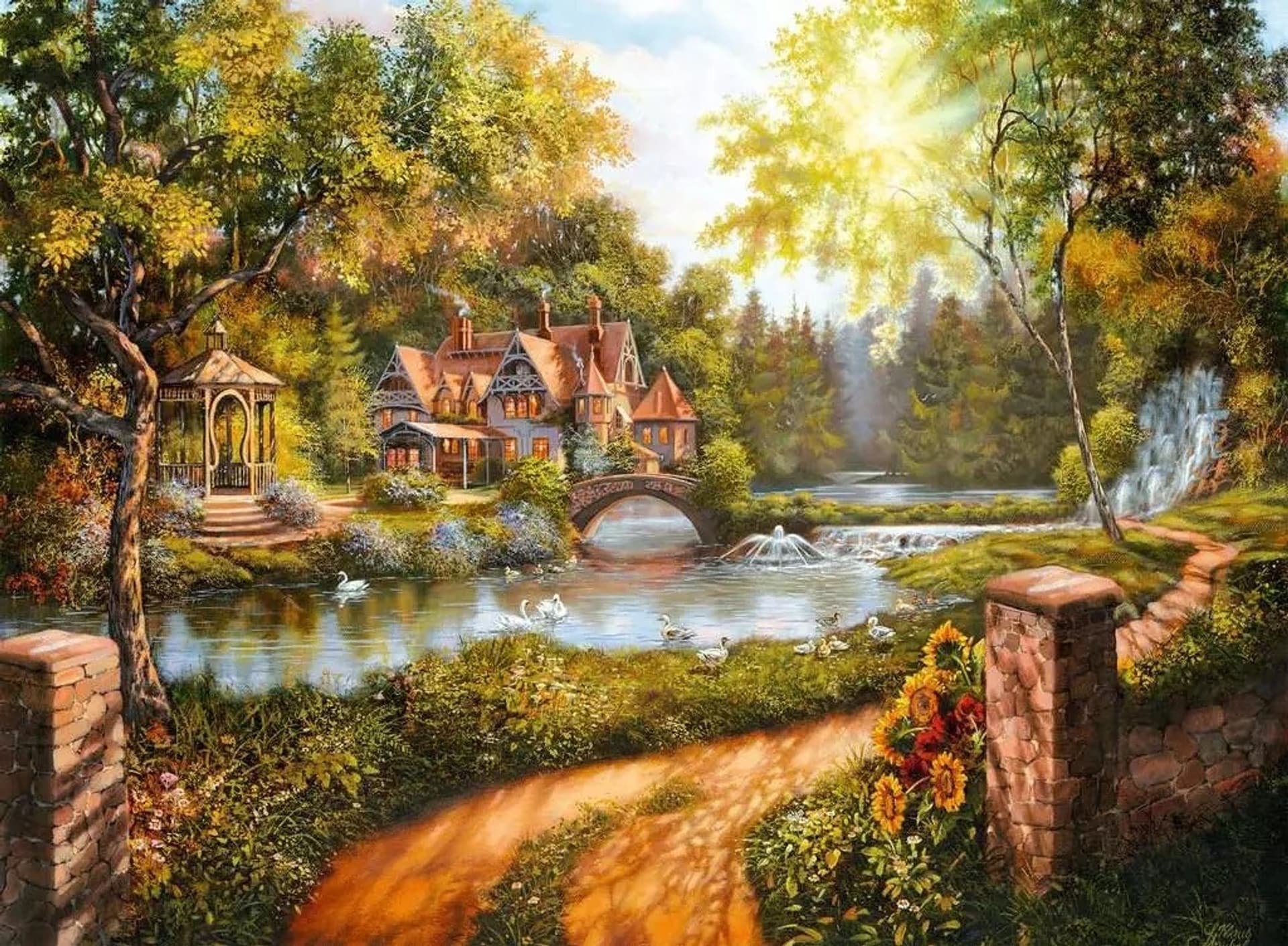 

Puzzle 500 elementów Domek