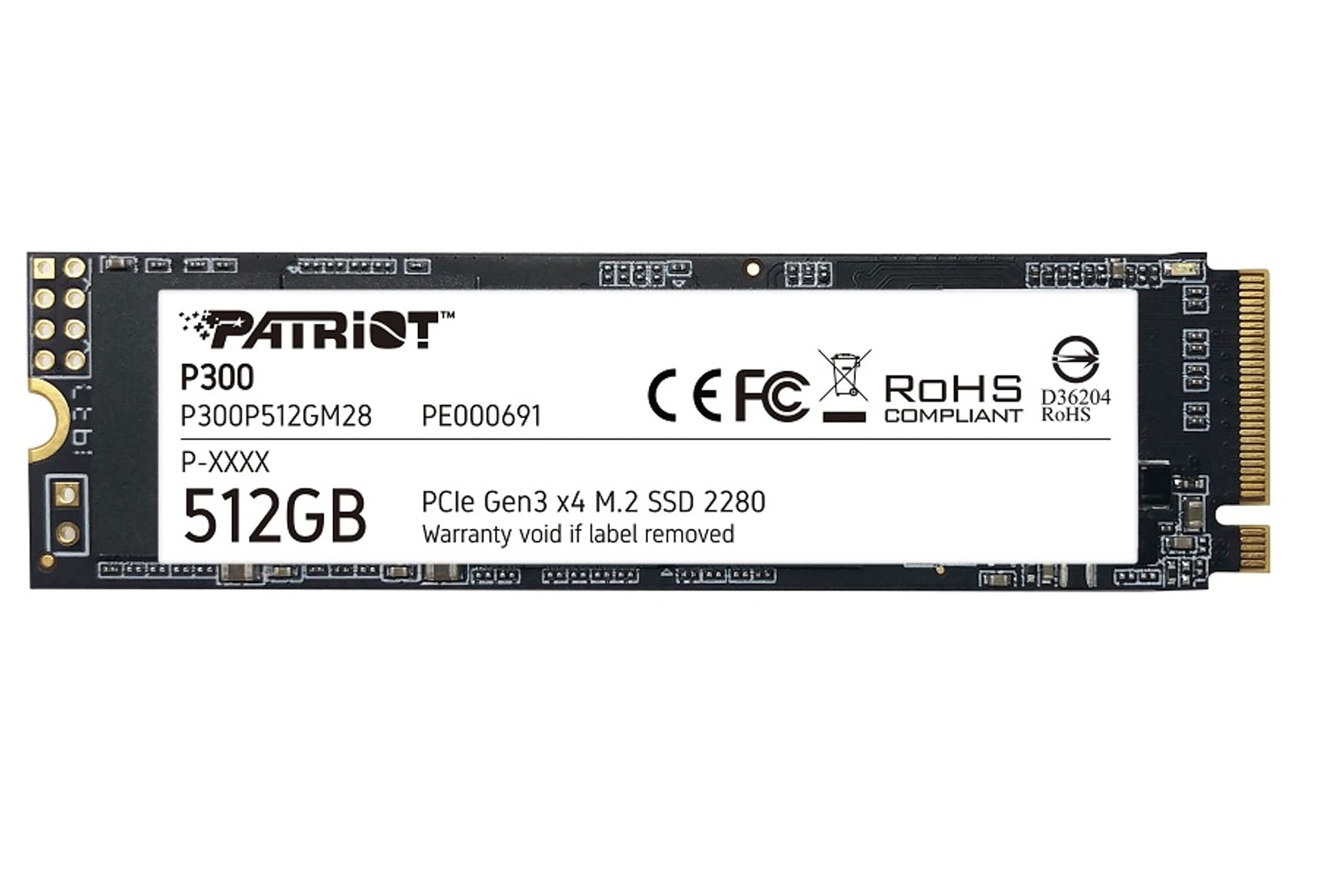 

SSD Patriot P300 M.2 PCI-Ex4 NVMe 512GB 1,7GB/s