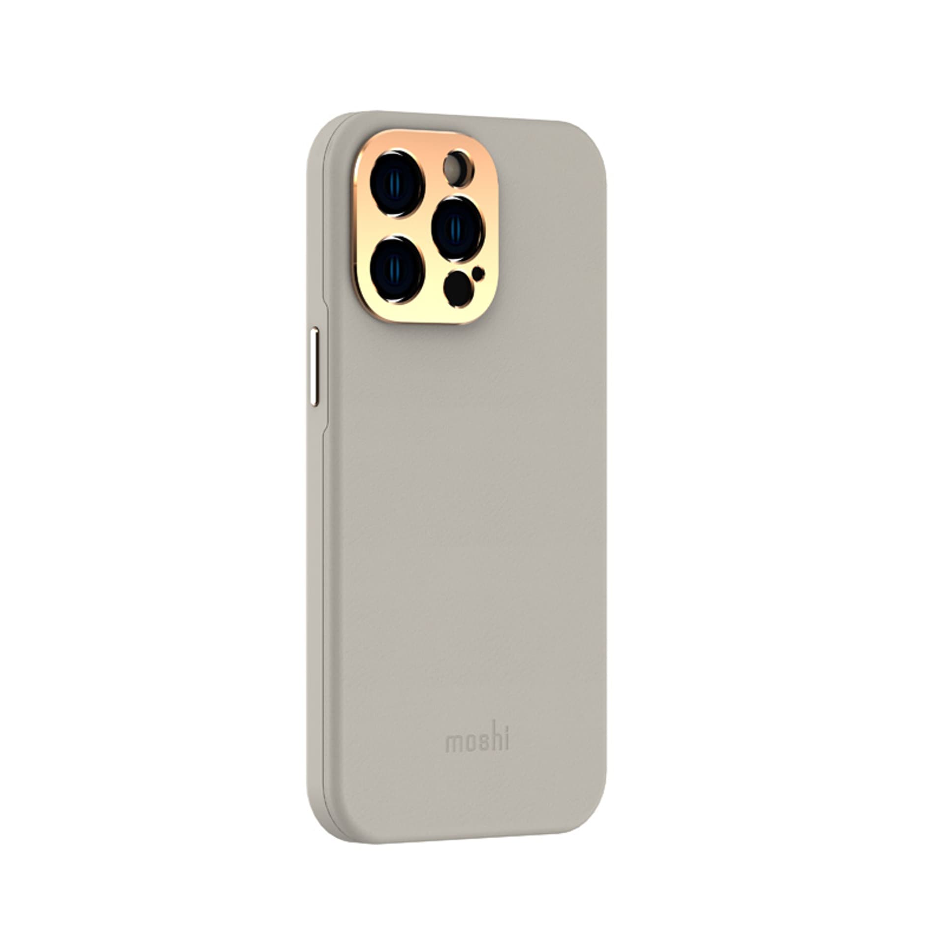 

Moshi Napa Slim MagSafe - Skórzane etui iPhone 14 Pro Max (Serene Gray)