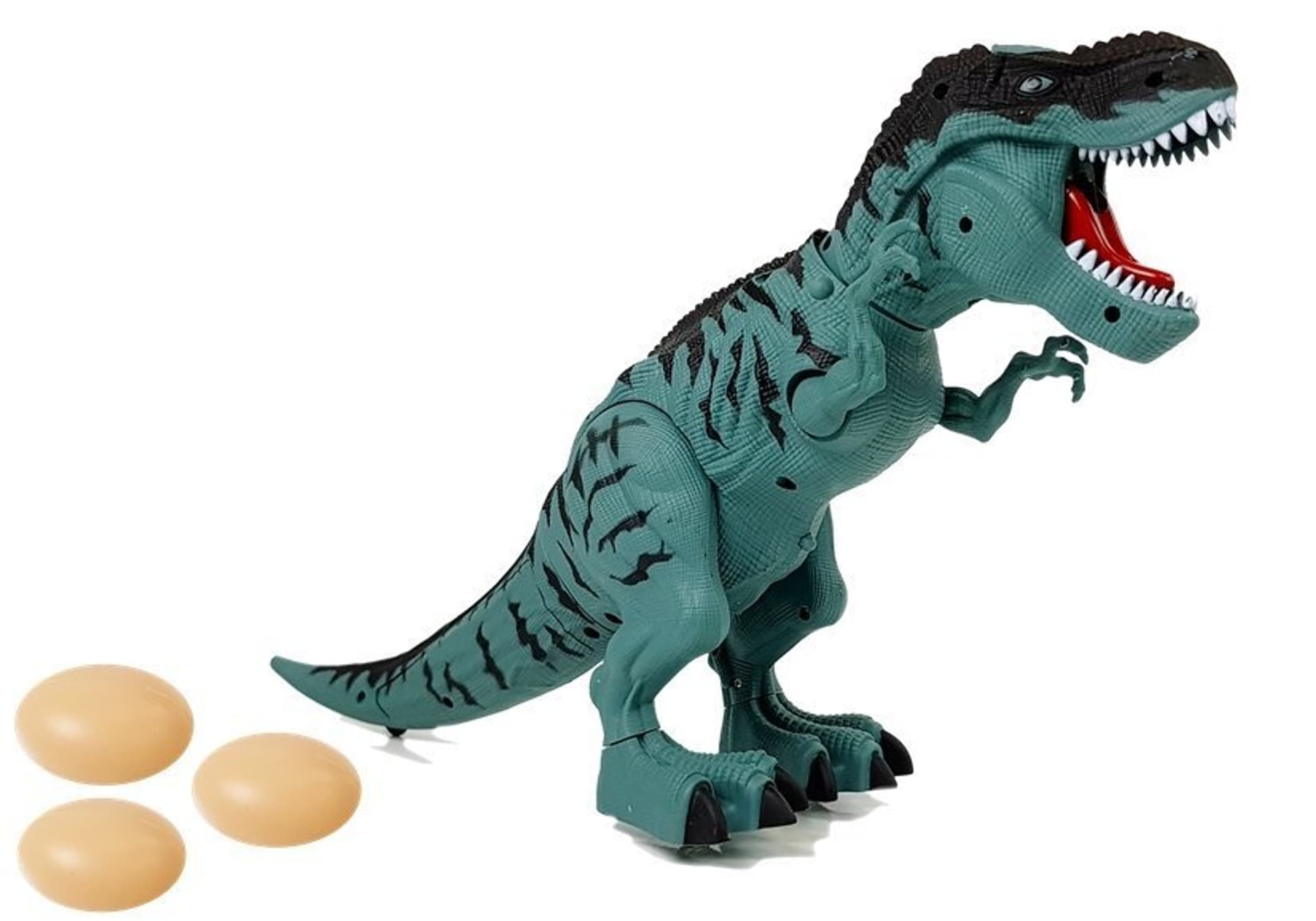 

Dinozaur na Baterie Tyranozaur Znosi Jaja Niebieski z Parą