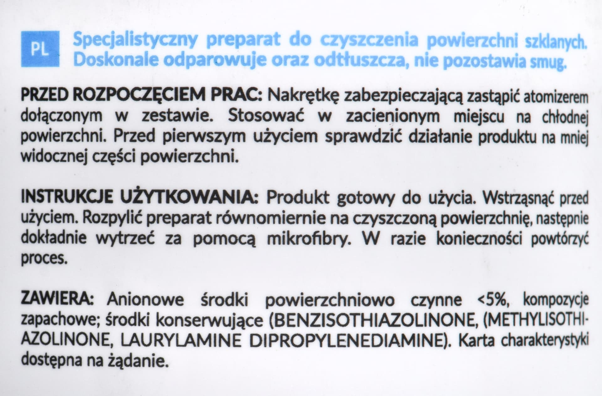 

FX Protect GLASS CLEANER - płyn do mycia szyb 500ml