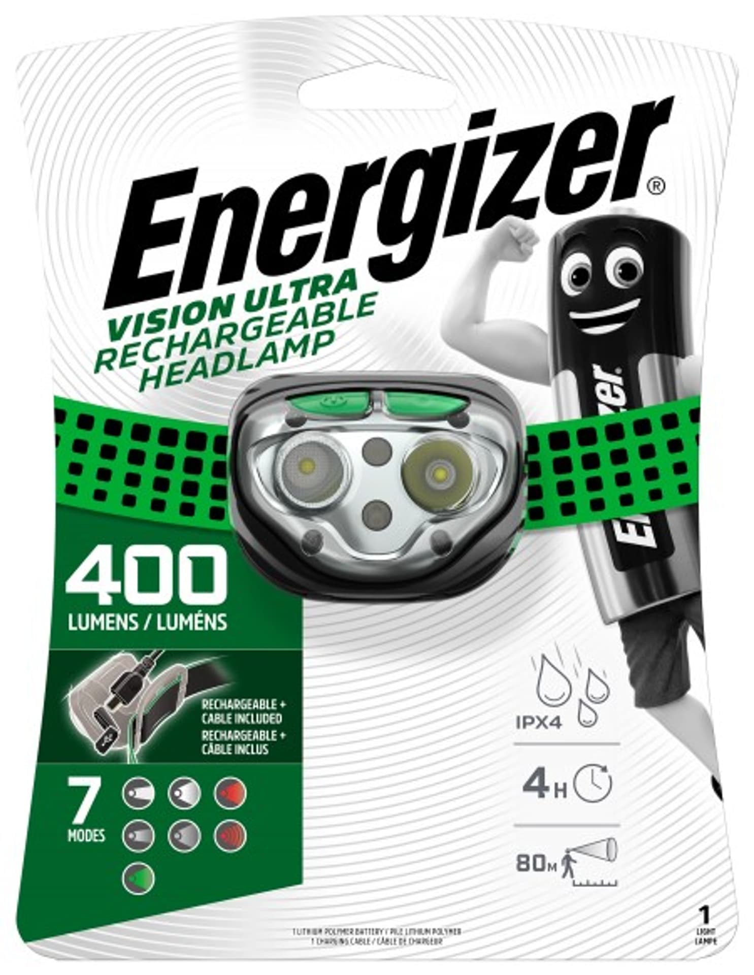 

LATARKA ENERGIZER HEADLIGHT VISION ULTRA HEADLIGHT RECHARGEABLE 400 lm