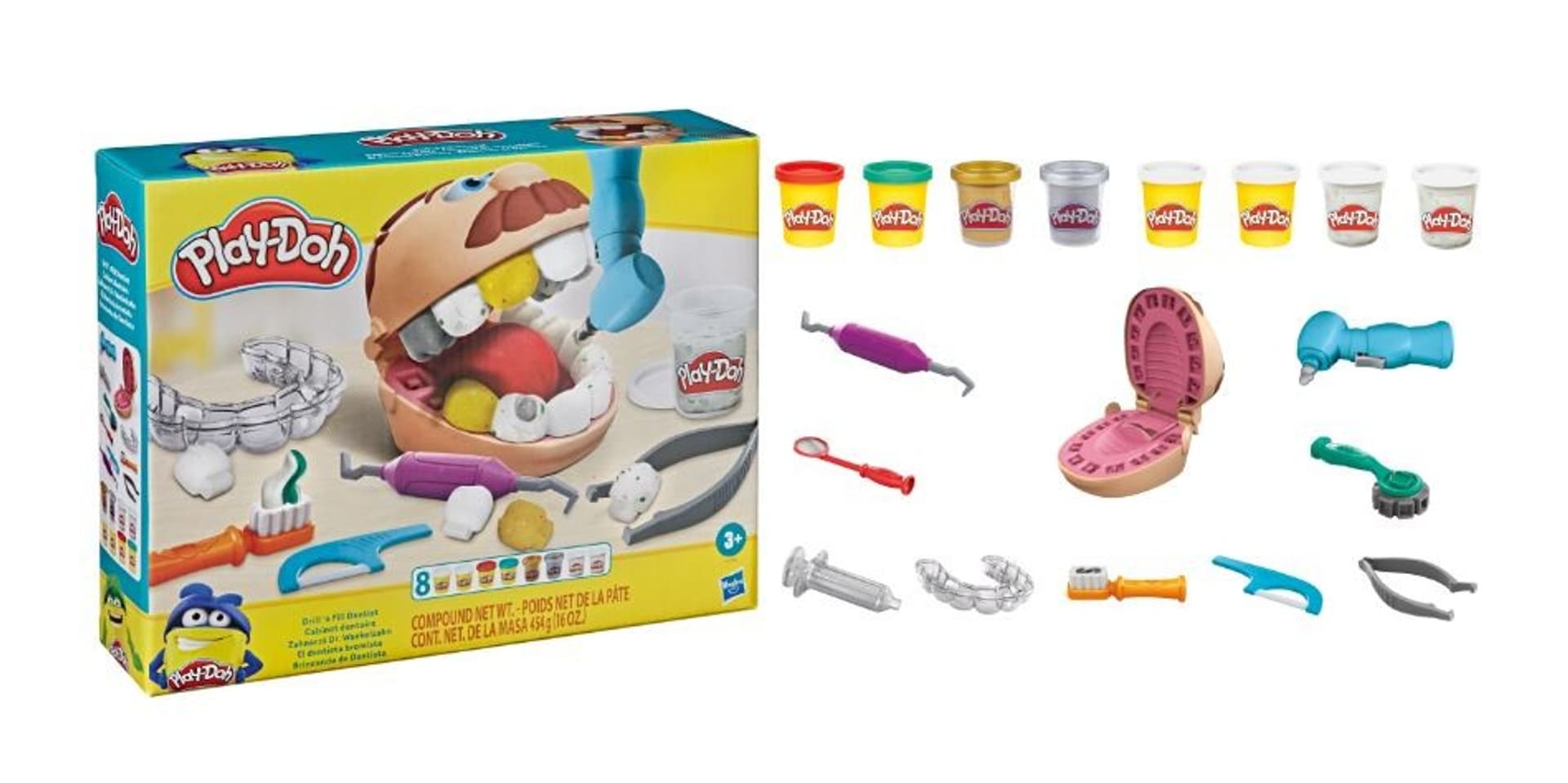 

Zestaw z masą plastyczną PlayDoh Dentysta Nowy