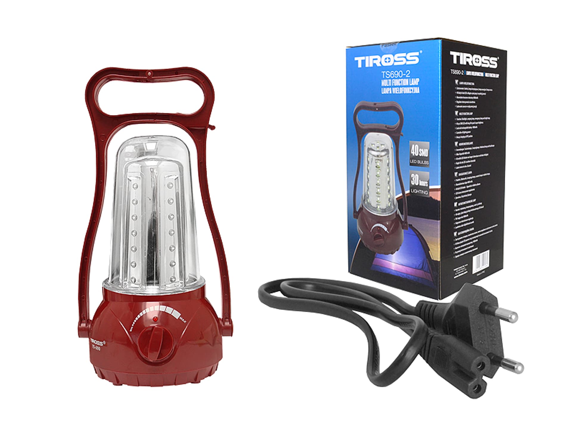 

1 szt. Lampa wielofunkcyjna 40 LED SMD TS-690-2 z akumulatorem.