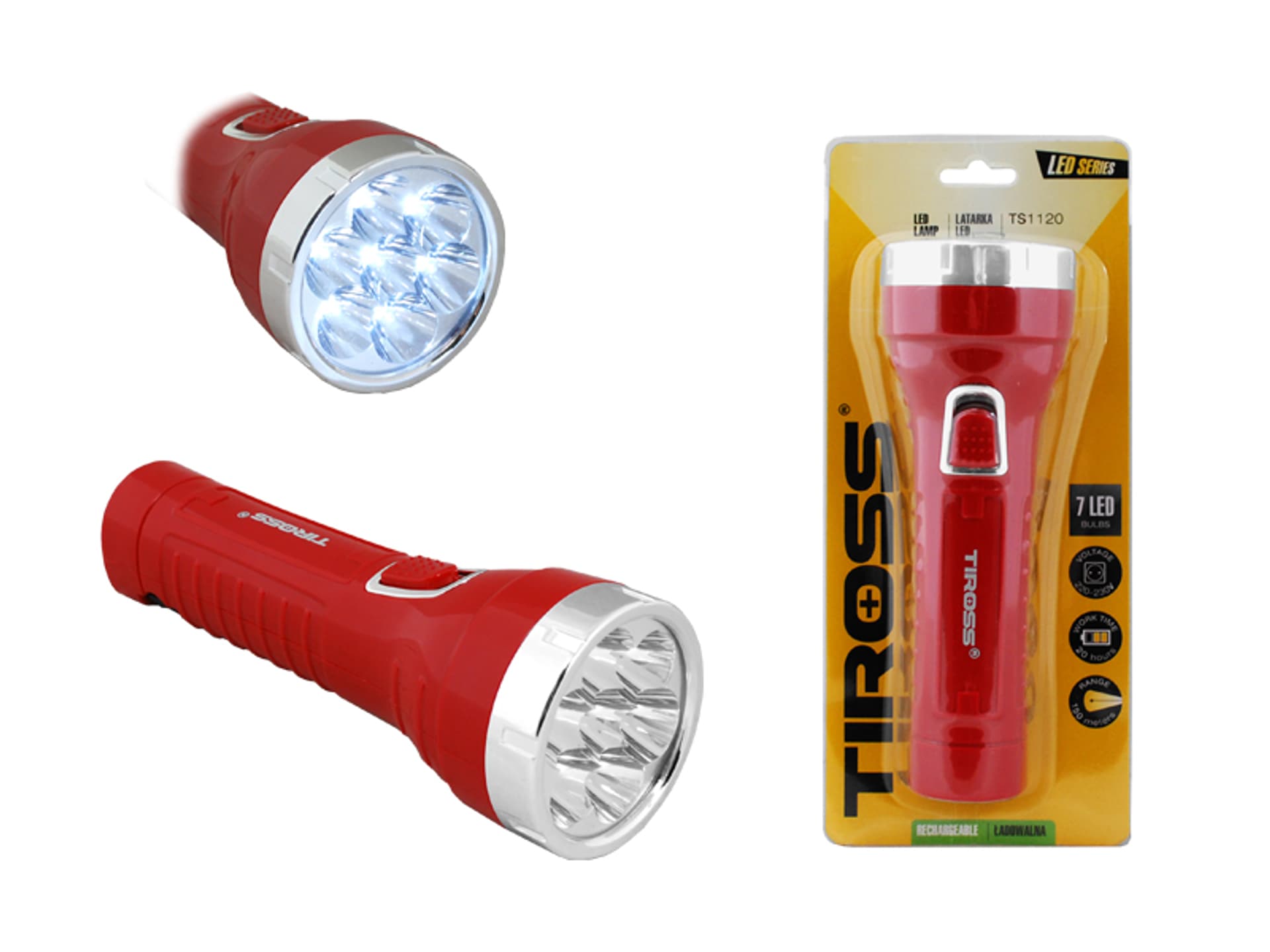 

Latarka 7 LED TS-1120, czerwona. (1LM)