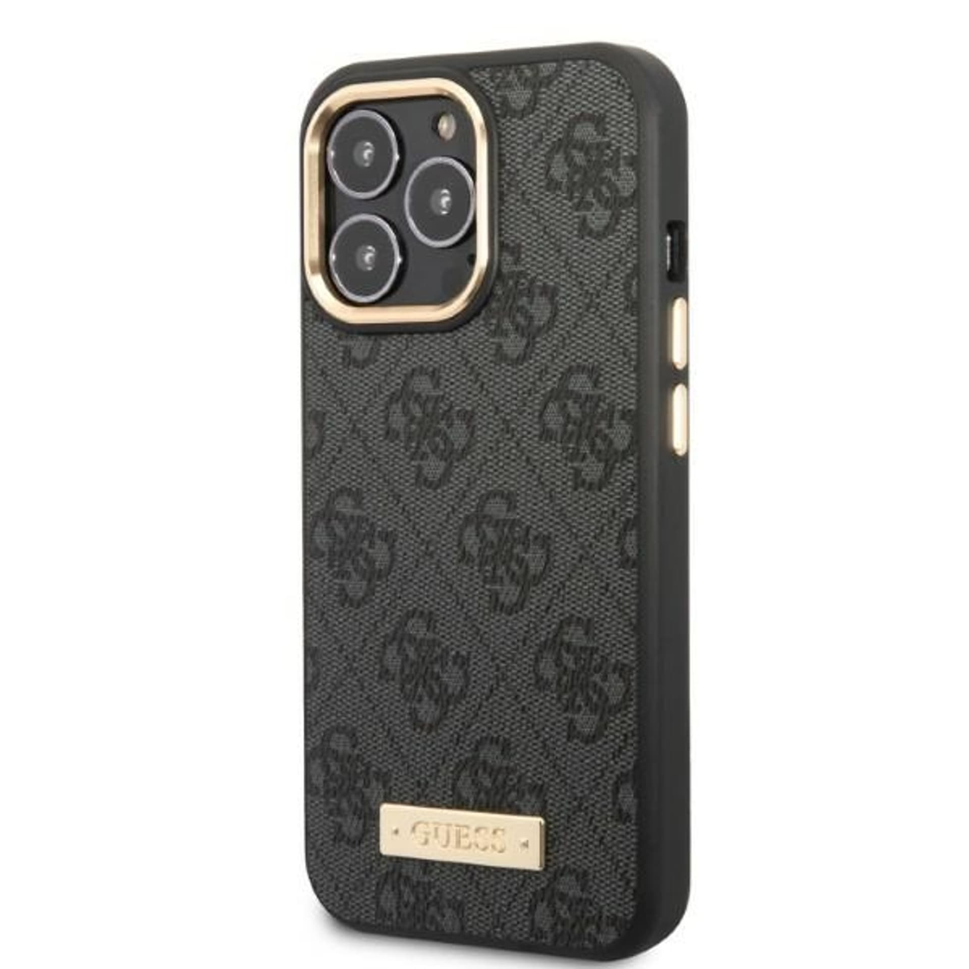 

Guess GUHMP13LU4GPRK iPhone 13 Pro / 13 6,1" czarny/black hard case 4G Logo Plate MagSafe