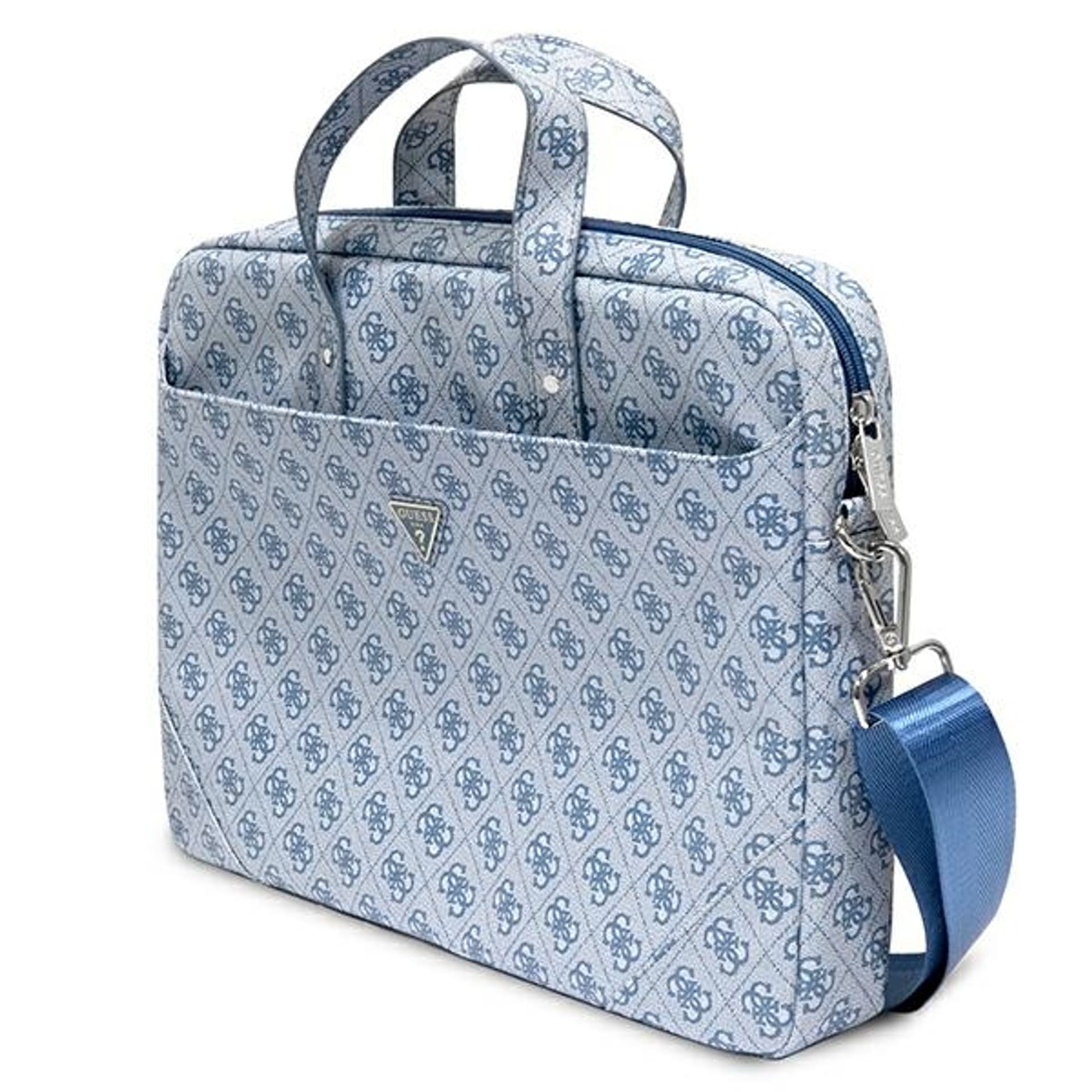 

Guess Torba GUCB15P4TB 16" niebieski/ blue Saffiano 4G Triangle Logo