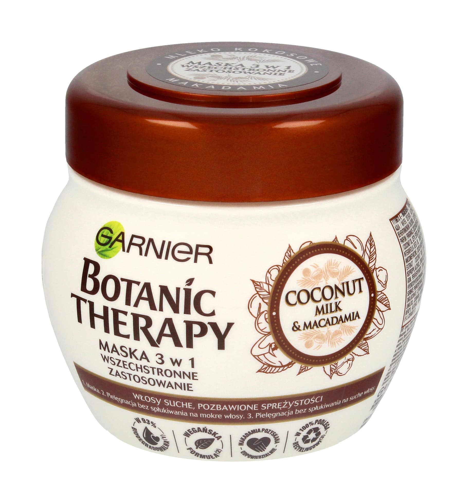 

Garnier Botanic Therapy Mleko Kokosowe & Makadamia Maska do włosów suchych i bez spężystości 300ml