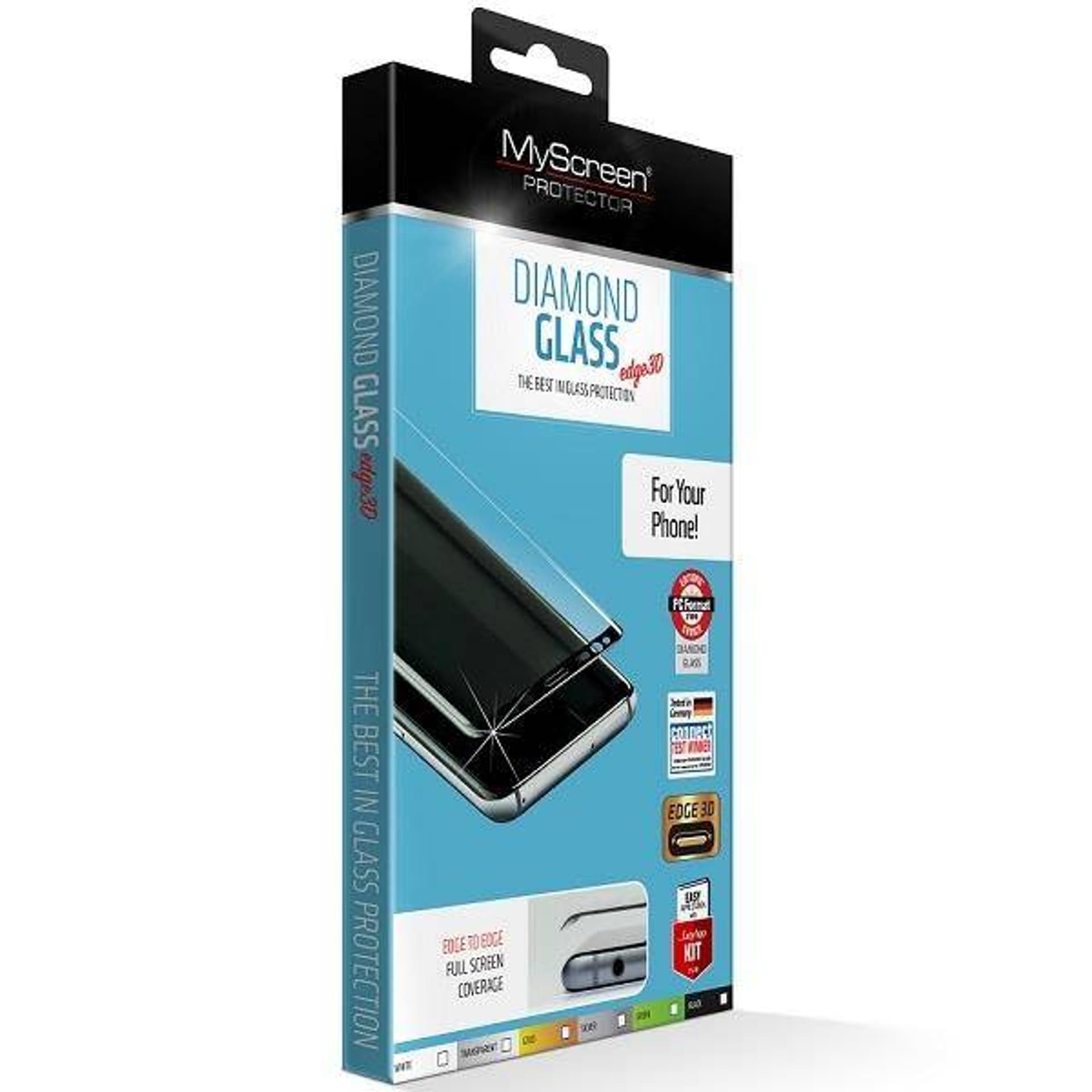 

MS Diamond Glass Edge 3D SAM G955 S8 Plus czarny/black szkło hartowane