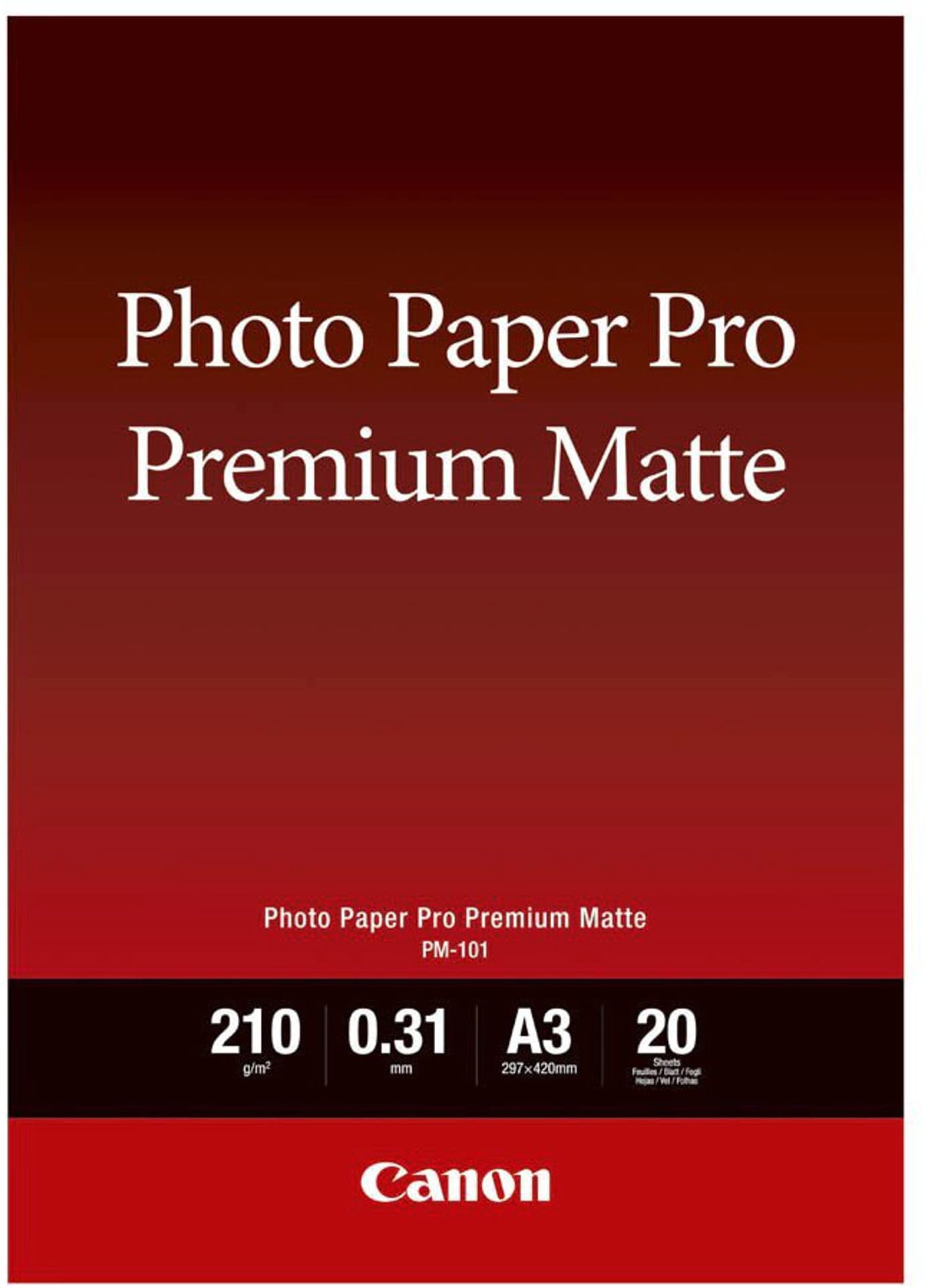

Papier PM-101 A3 mat 20s 210g 8657B006