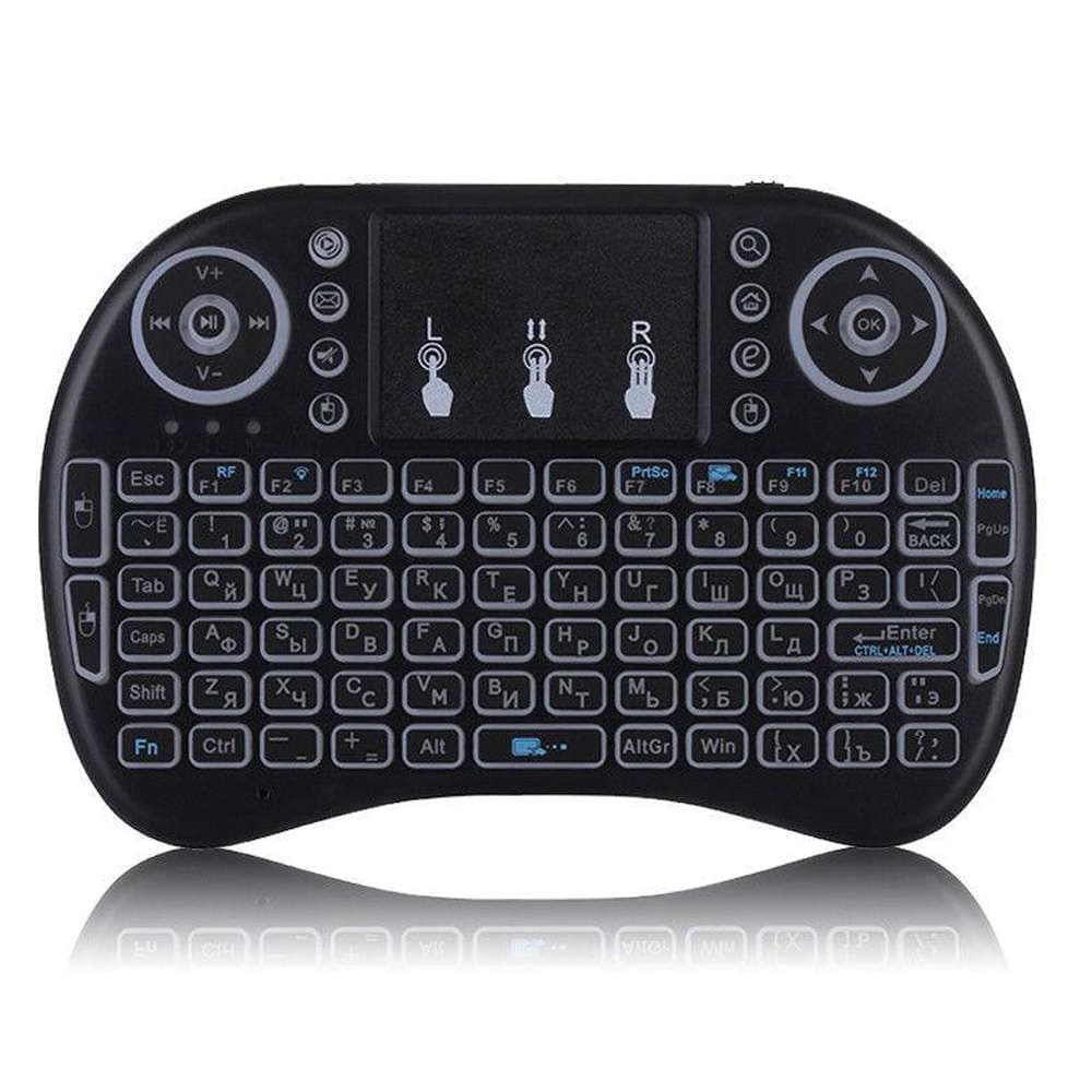 

Bezprzewodowa mini Klawiatura podświetlana LED 3 kolory touchpad USB