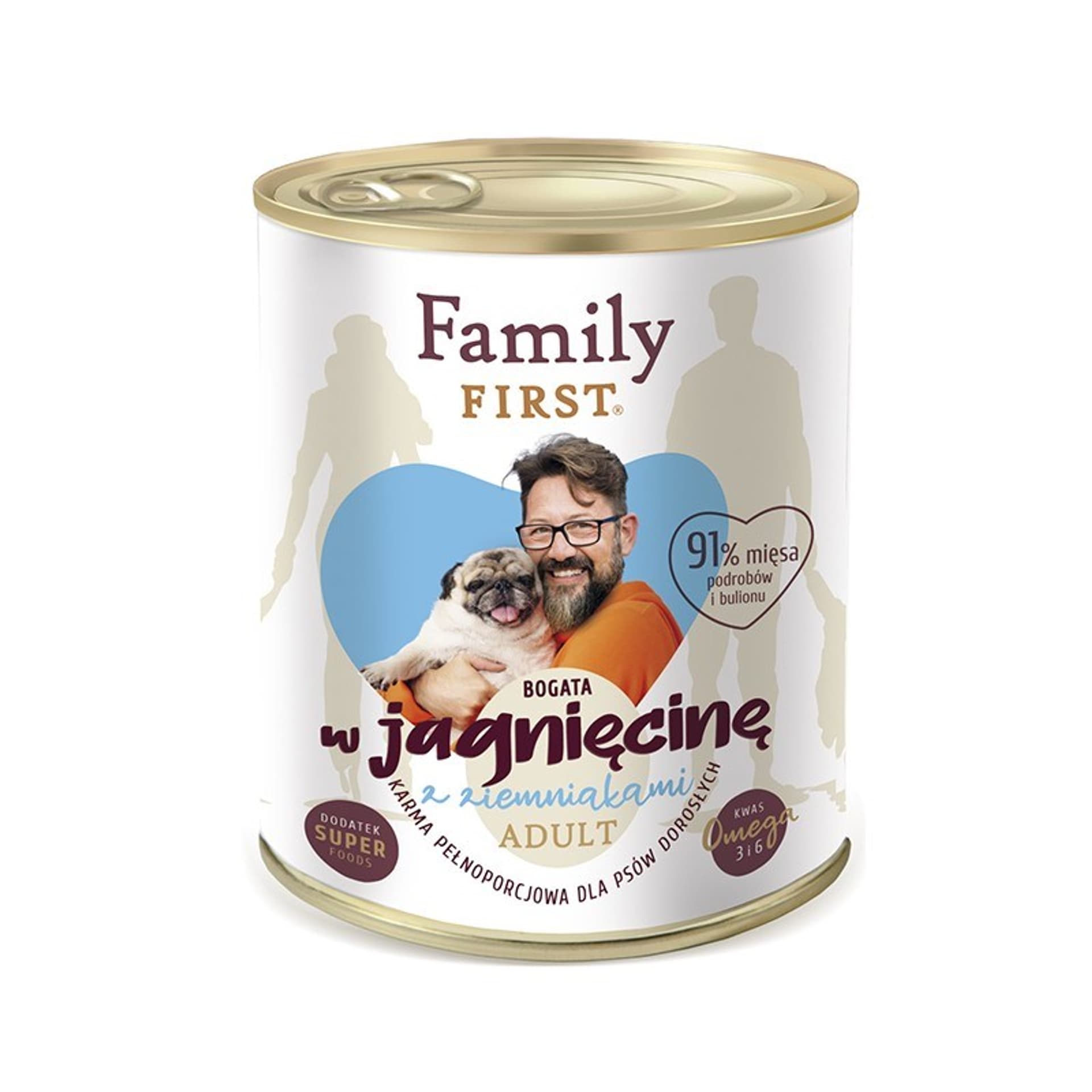 

FamilyFirst Bogata w jagnięcinę+ziemniak adult 800g