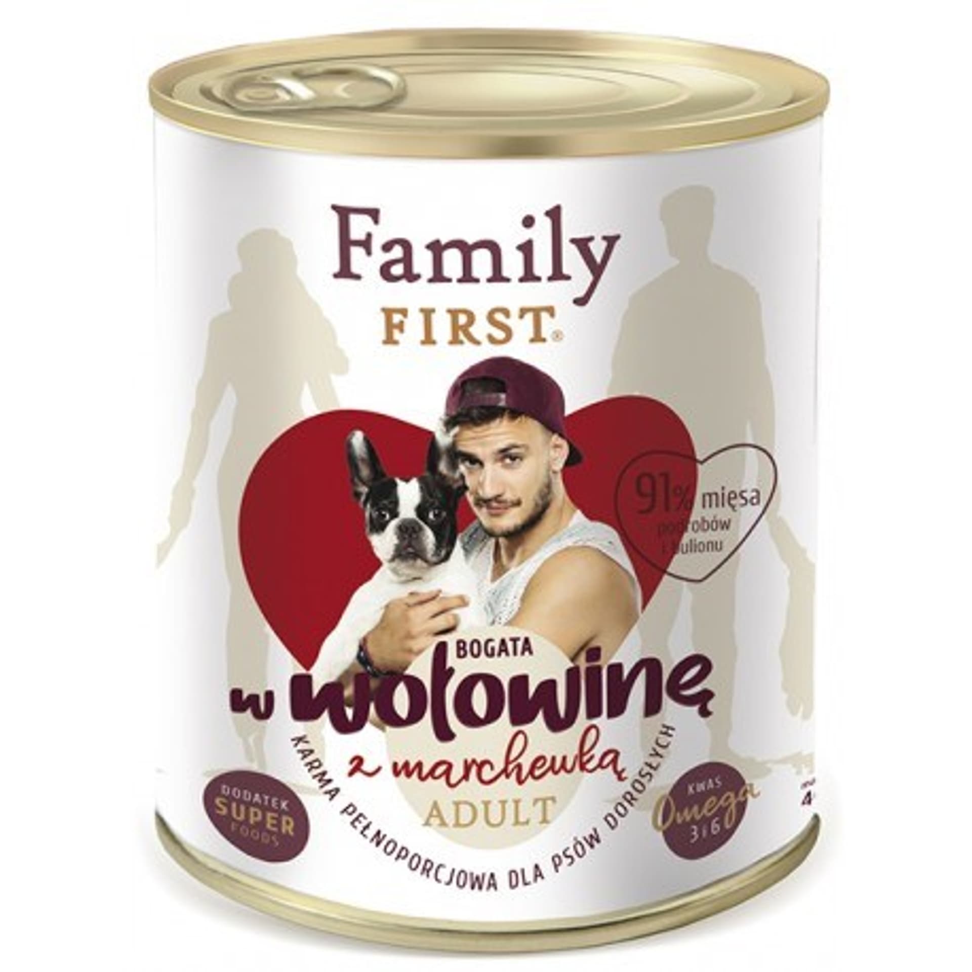 

FamilyFirst Bogata w wołowinę+marchewka adult 800g